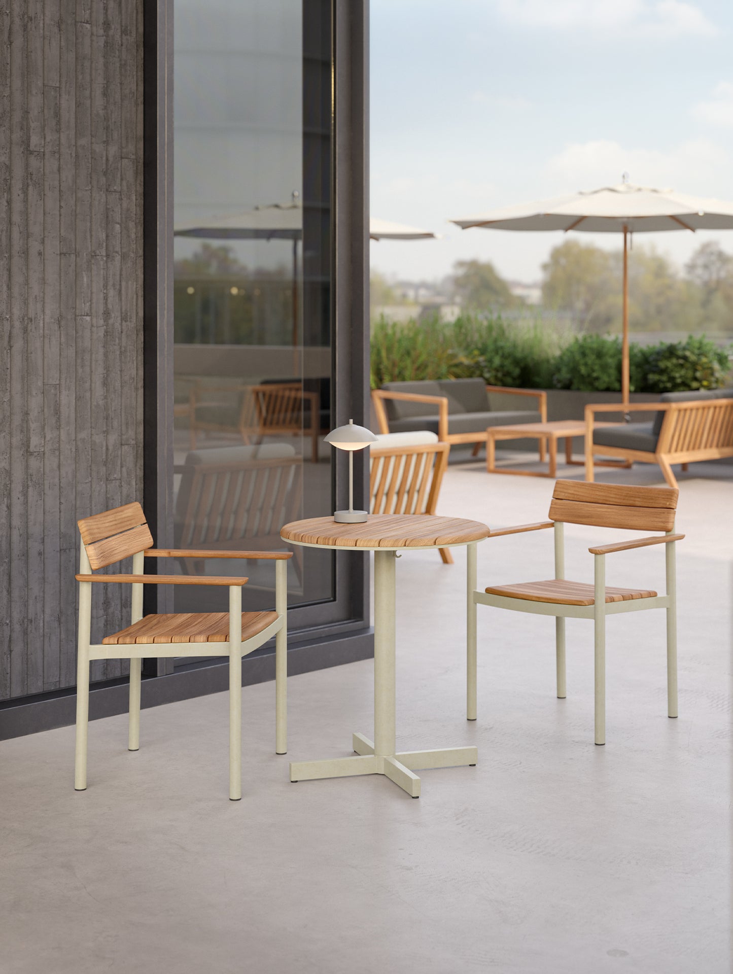 Pelagus Cafe Table by Fritz Hansen - Light Ivory
