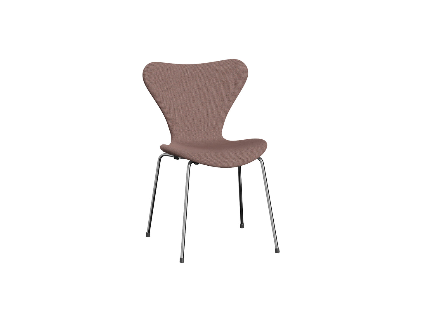 Series 7™ 3107 Dining Chair (Fully Upholstered) by Fritz Hansen - Chromed Steel / Re-wool 648