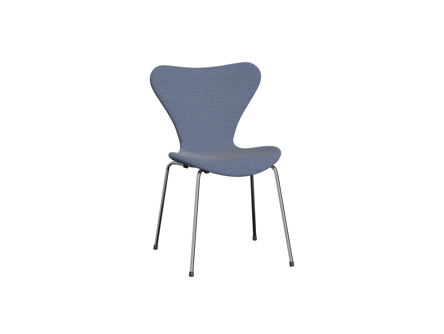 Series 7™ 3107 Dining Chair (Fully Upholstered) by Fritz Hansen - Chromed Steel / Steelcut Trio 3 716