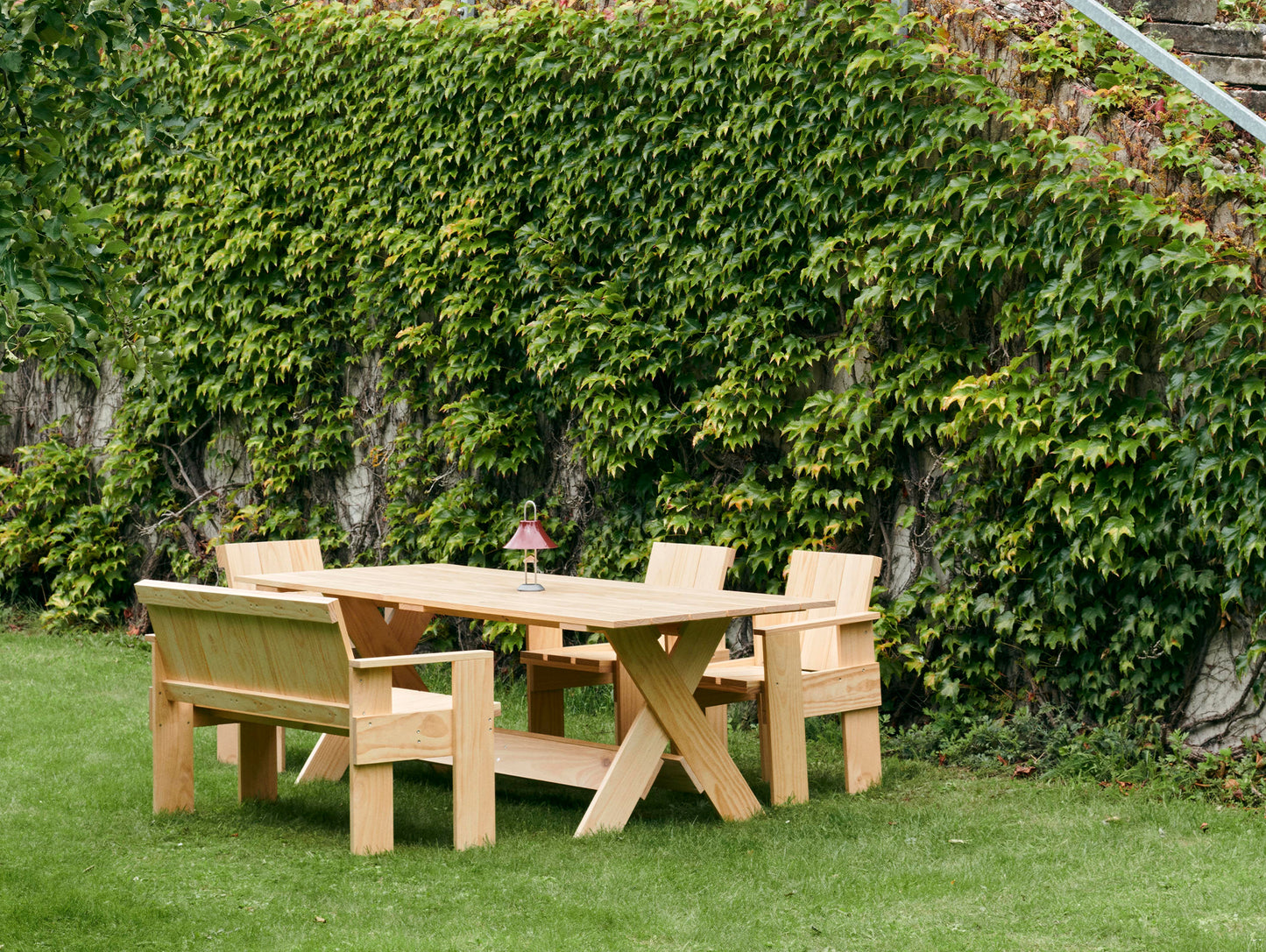 Crate Dining Table by HAY - Length: 180 cm / Lacquered Pinewood