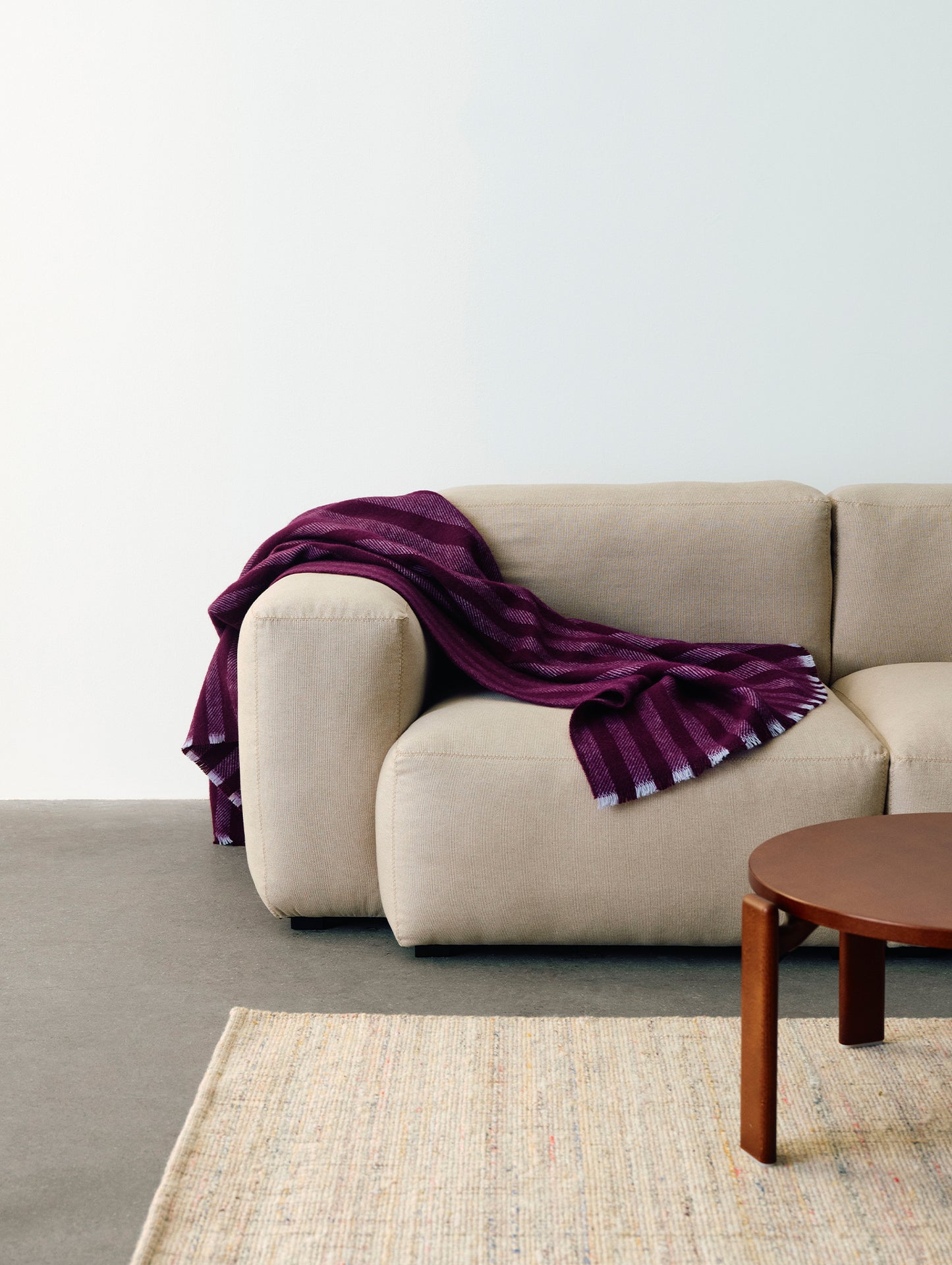 Mags Soft 3 Seater Sofa (Low Armrest) by HAY - Story 110 / Beige Stitching