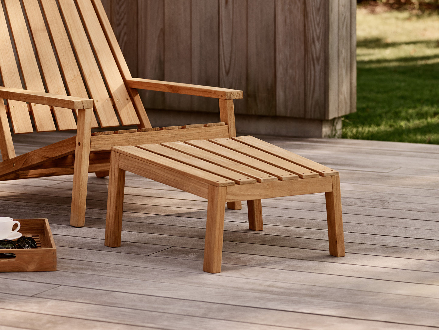 Between Lines Deck Stool by Fritz Hansen