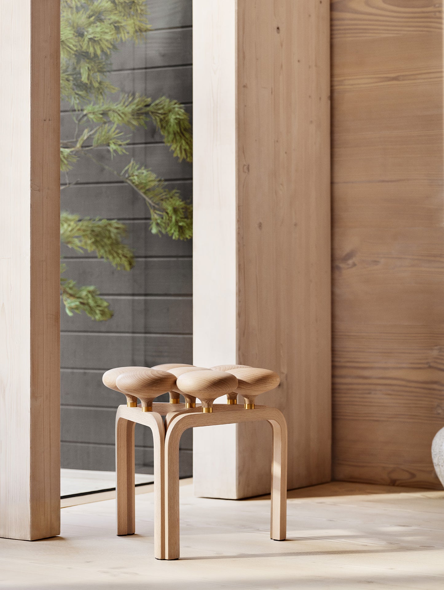 Utzon Stool by Fritz Hansen