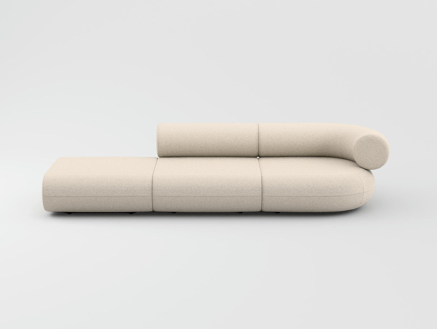 Fat 3-Seater Modular Sofa by Tom Dixon - Left Open End / Right Armrest / Tom Dixon Boucle 101