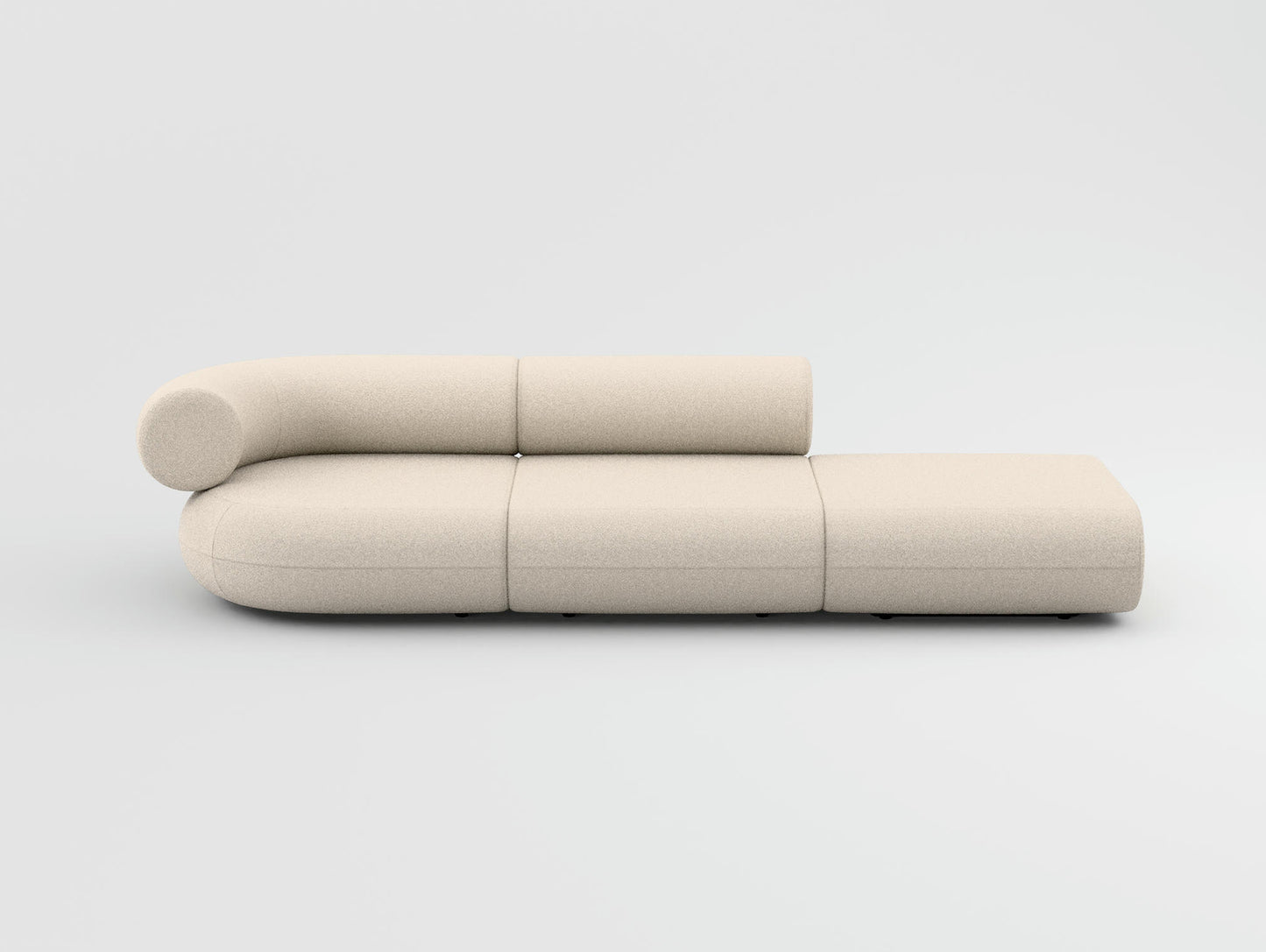 Fat 3-Seater Modular Sofa by Tom Dixon - Right Open End / Left Armrest / Tom Dixon Boucle 101