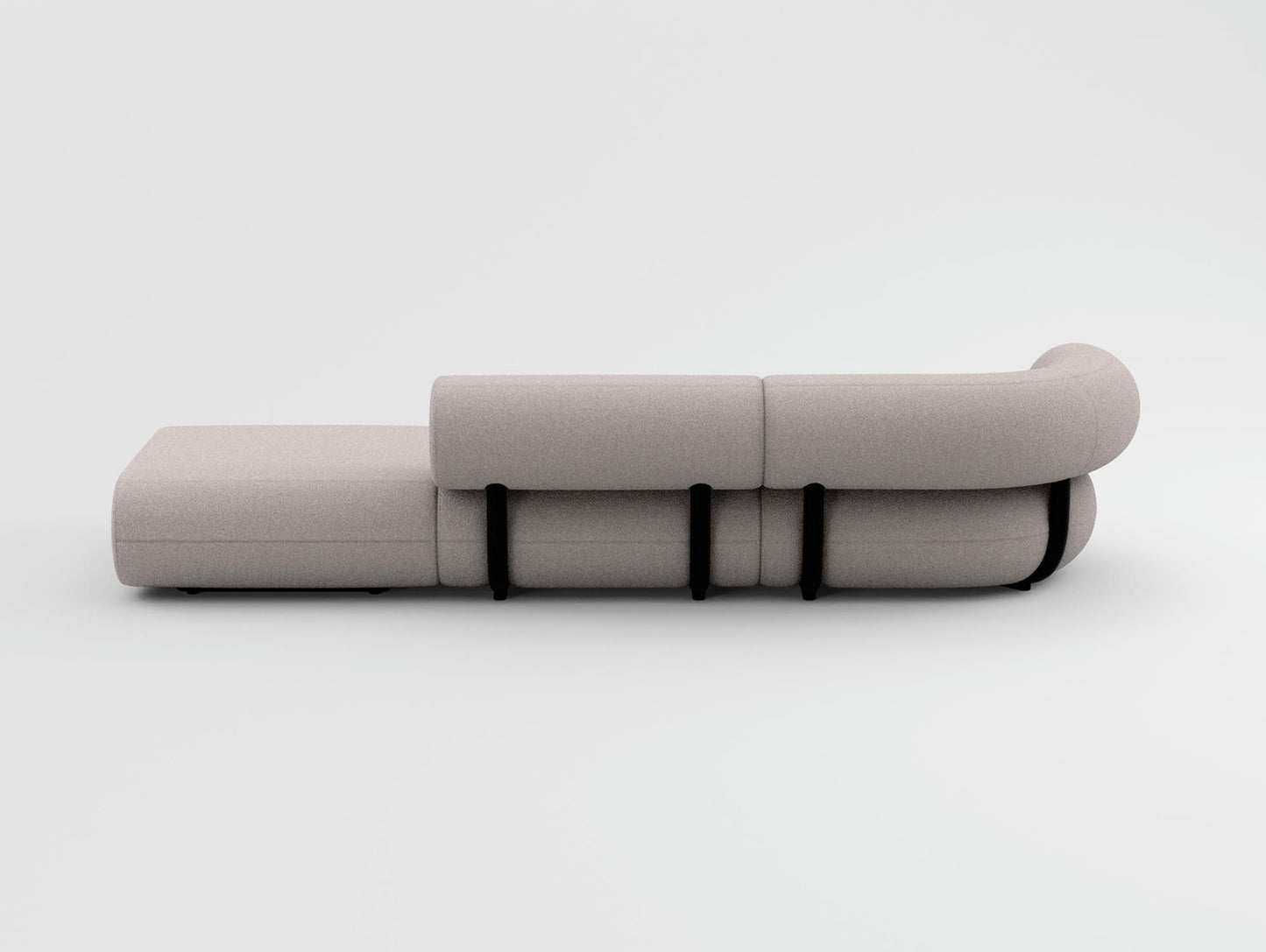Fat 3-Seater Modular Sofa by Tom Dixon - Right Open End / Left Armrest / Tom Dixon Boucle 01