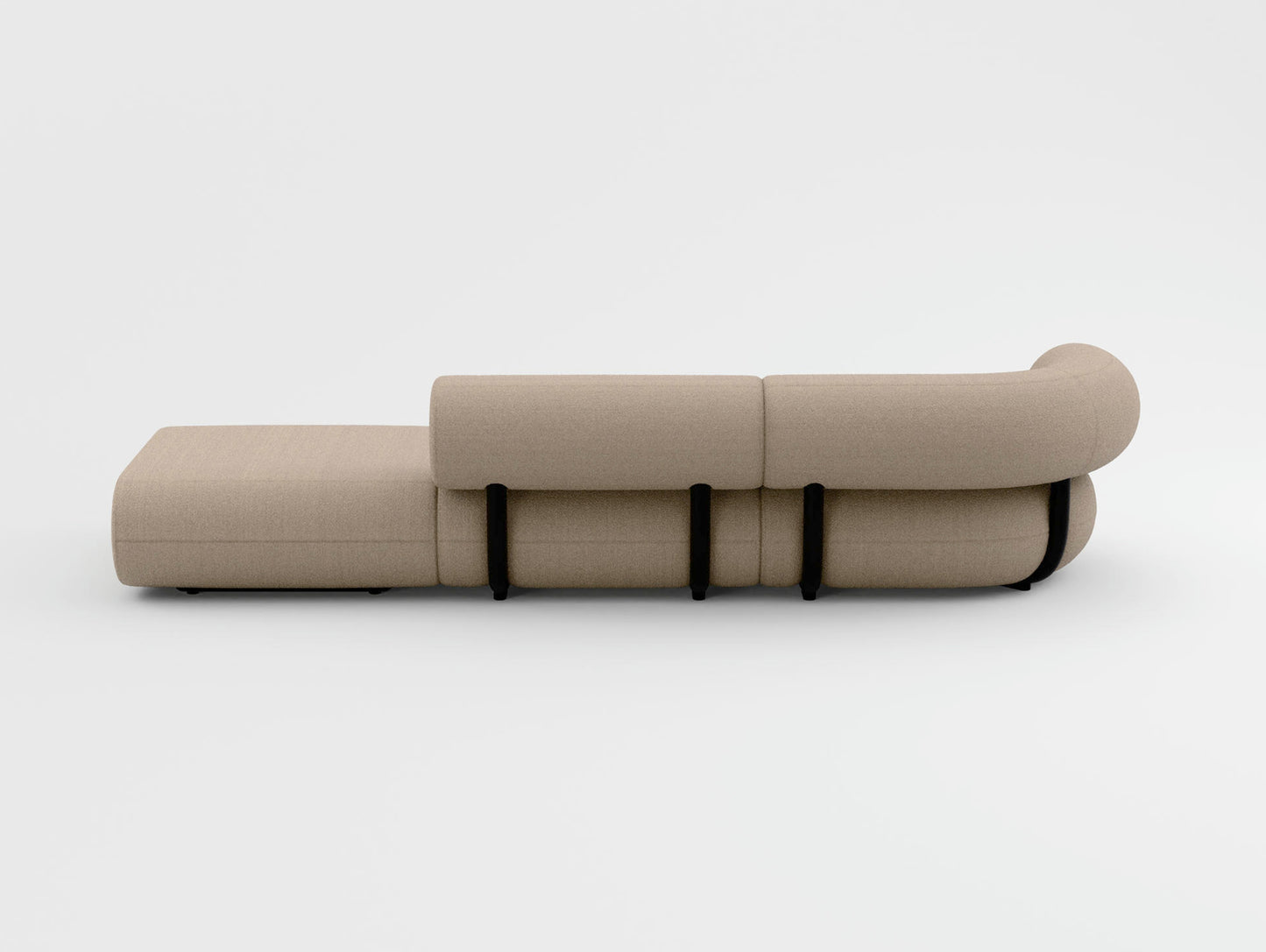Fat 3-Seater Modular Sofa by Tom Dixon - Right Open End / Left Armrest / Tom Dixon Boucle 84