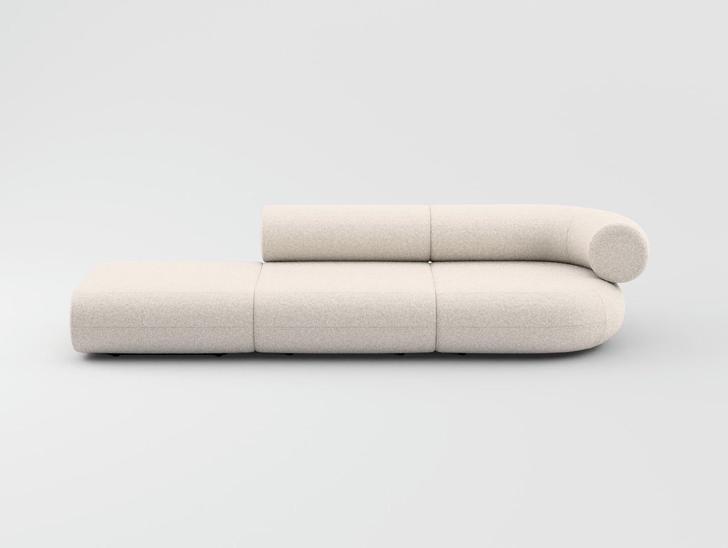 Fat 3-Seater Modular Sofa by Tom Dixon - Left Open End / Right Armrest / Elle 200