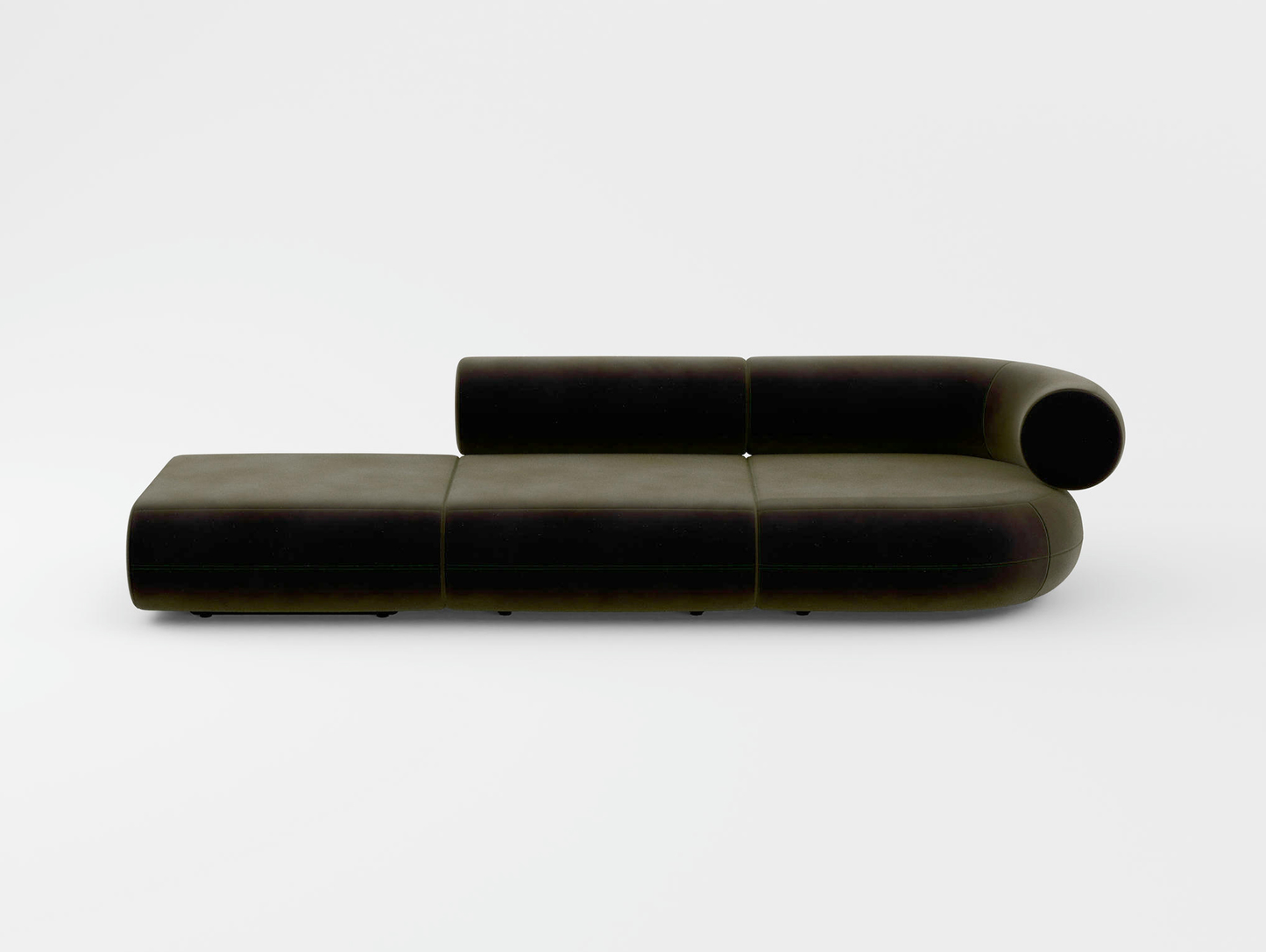 Fat 3-Seater Modular Sofa by Tom Dixon - Left Open End / Right Armrest / Tom Dixon Velvet 162