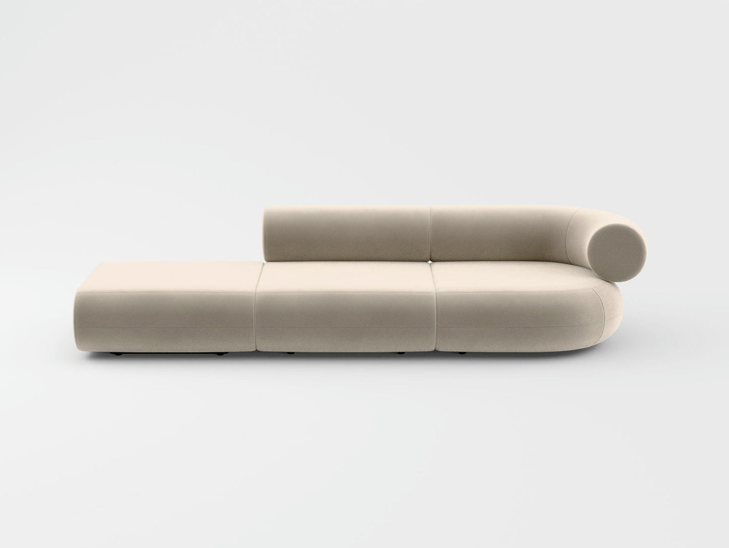 Fat 3-Seater Modular Sofa by Tom Dixon - Left Open End / Right Armrest / Tom Dixon Velvet 106