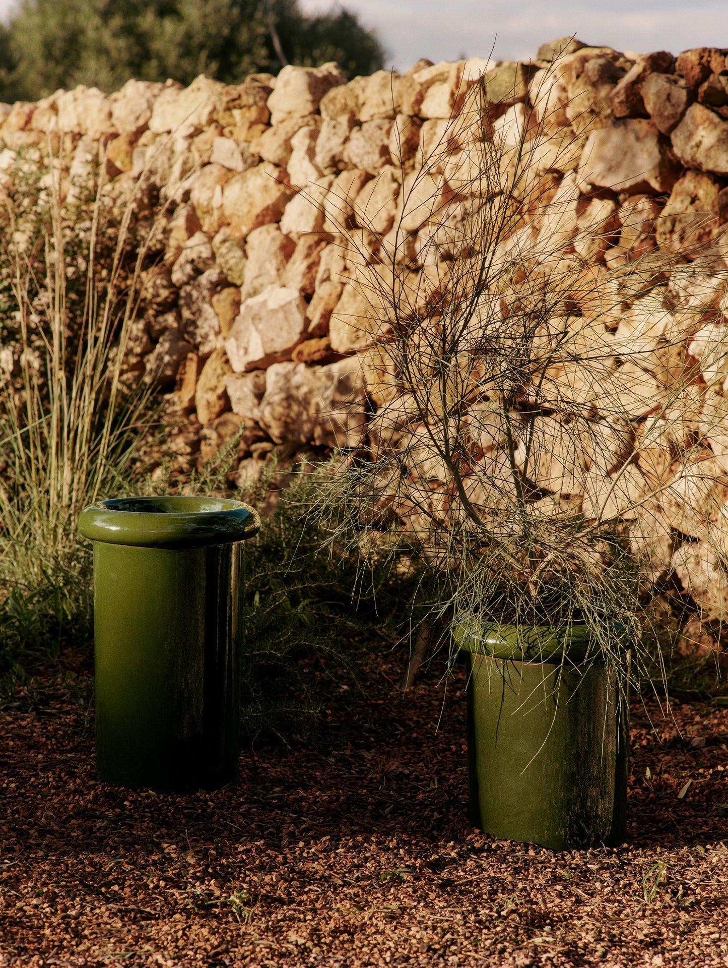 Rollo Pot by Ferm Living - Moss Green