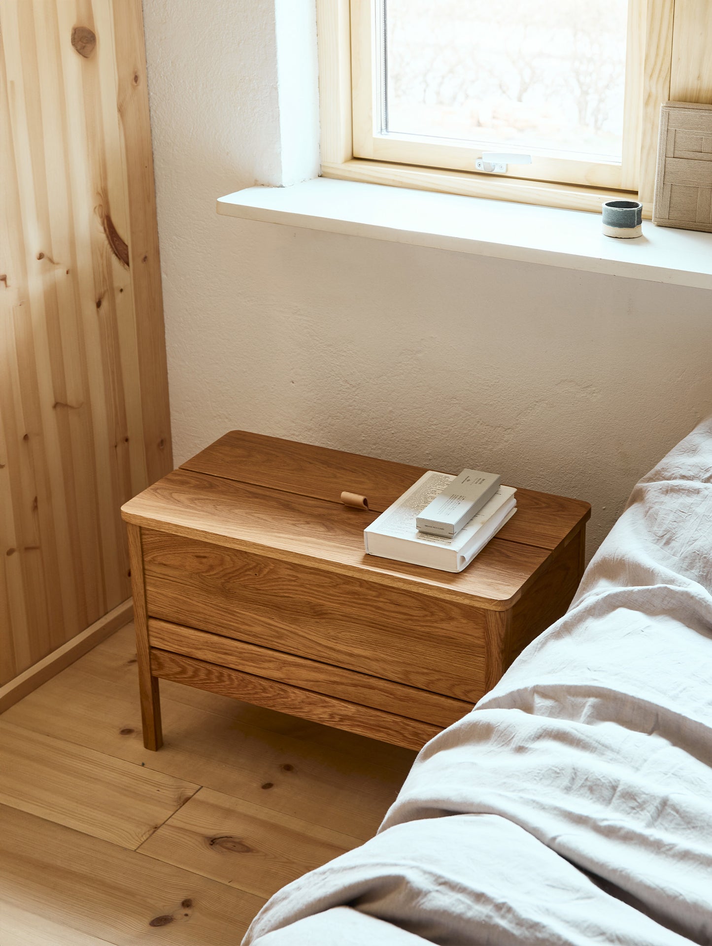 A Line Storage Bench 68 cm by Form & Refine - Oiled Oak