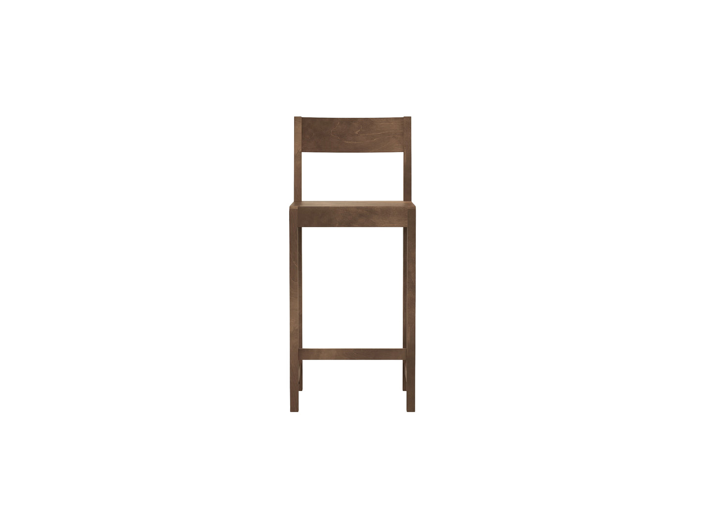 Bar Chair 01 by Frama - 65 cm Height - Dark Brown Oiled Birch