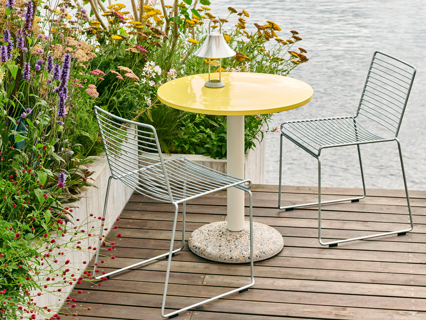 Ceramic Table by HAY - D70 cm / Bright Yellow