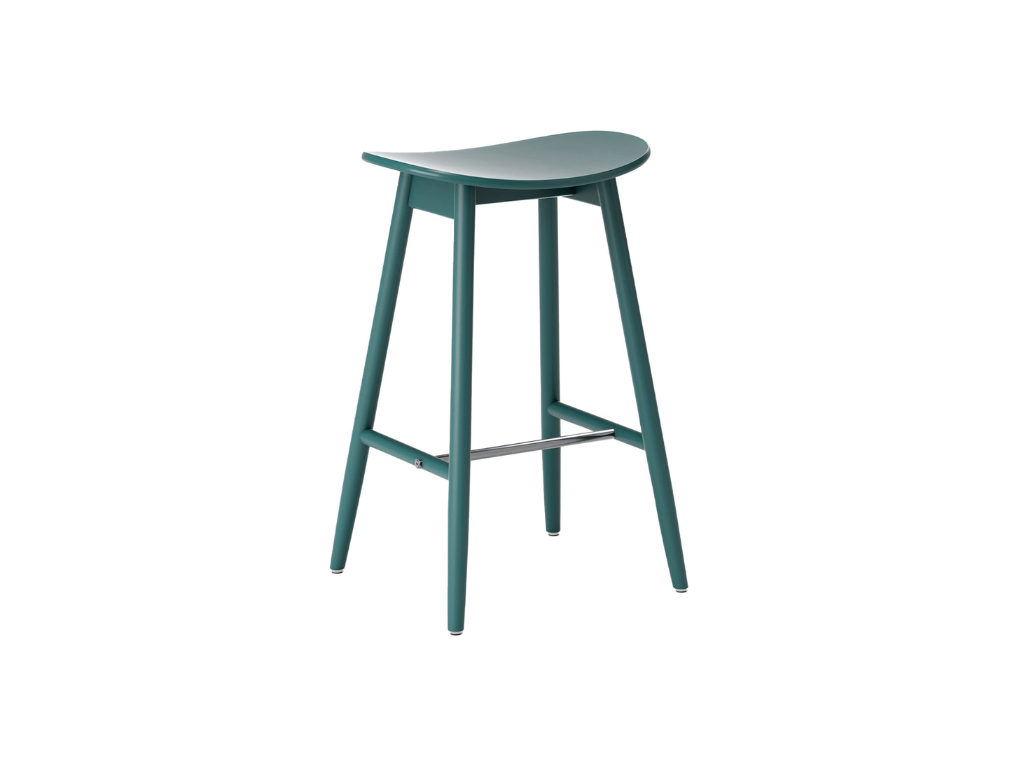 Icha Bar Stool by Massproductions - H650 / Library Green Lacquered Beech