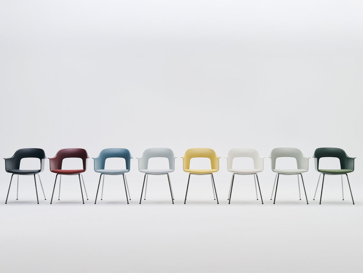 Layout Armchair Upholstered - Metal Base by HAY