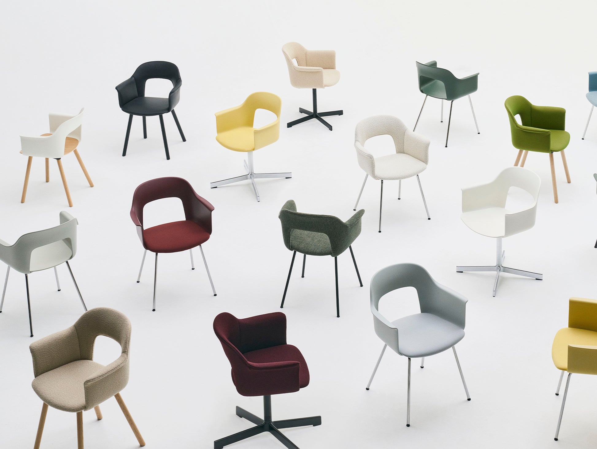 Layout Armchair - Wood Base by HAY