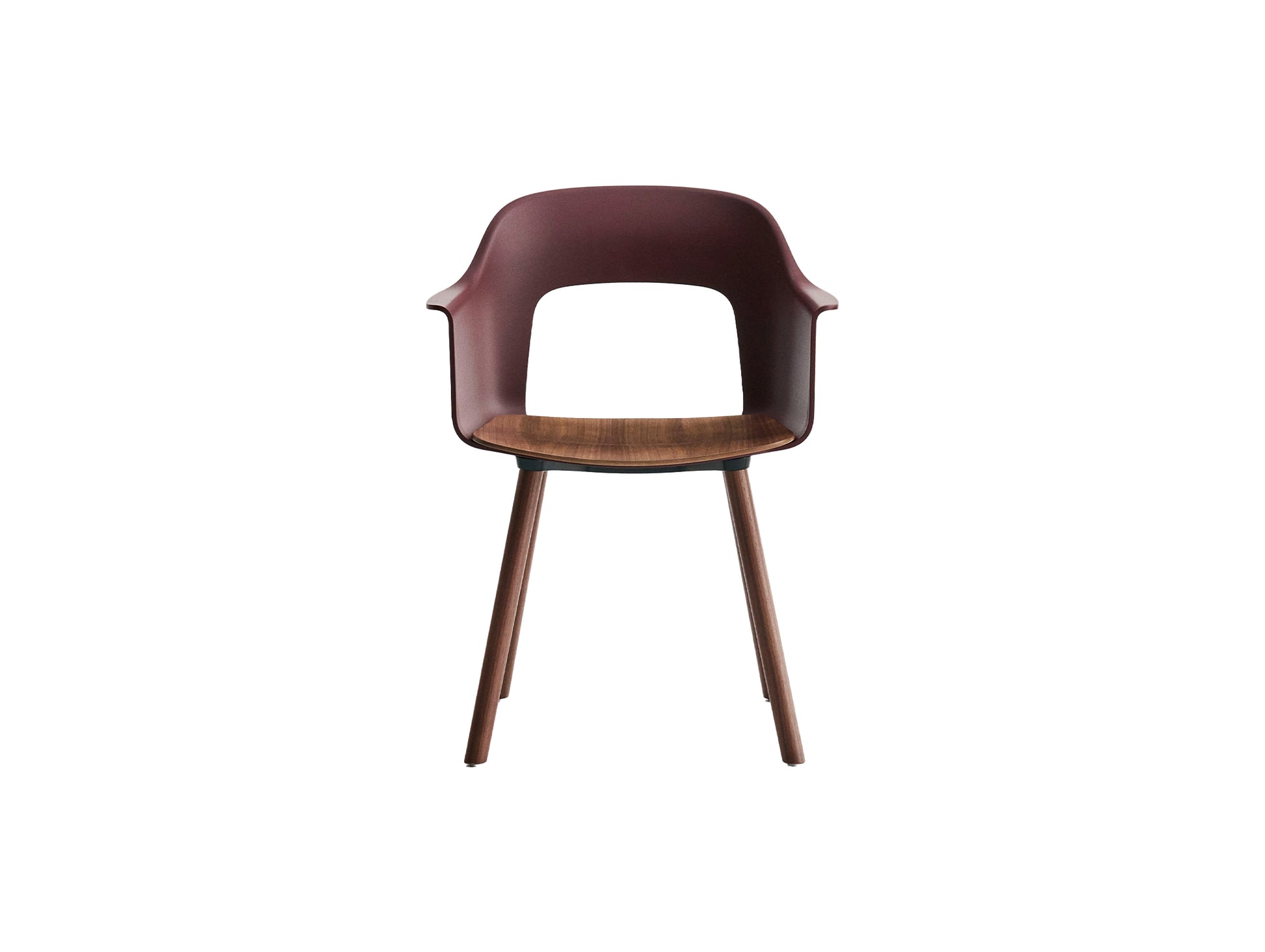 Layout Armchair Wood Base by HAY - Plywood Seat (222) / Lacquered Walnut Base / Bordeaux Layout / Walnut Seat