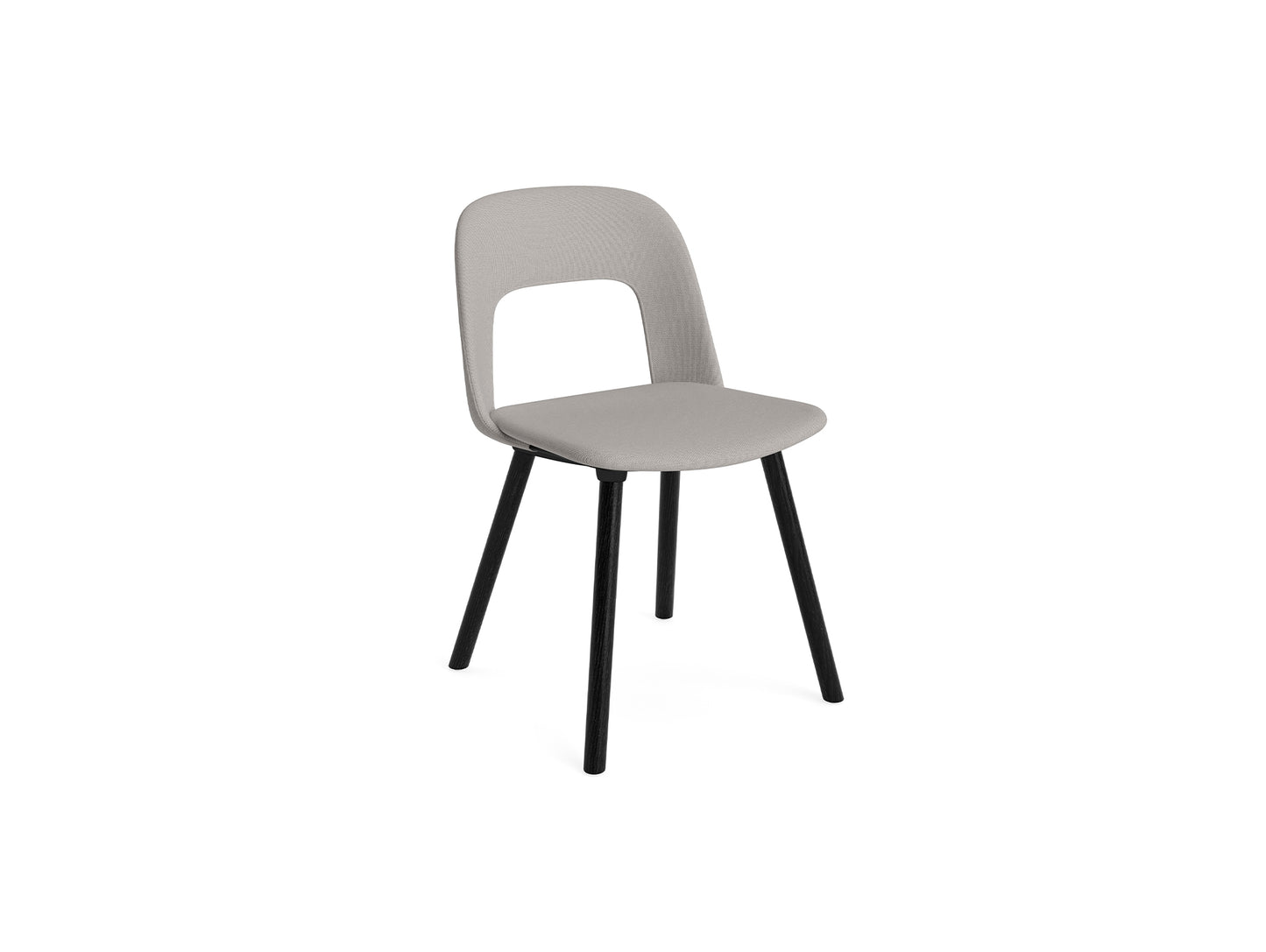 Layout Chair Upholstered - Wood Base (124) by HAY - Black Lacquered Oak / Autumn 101