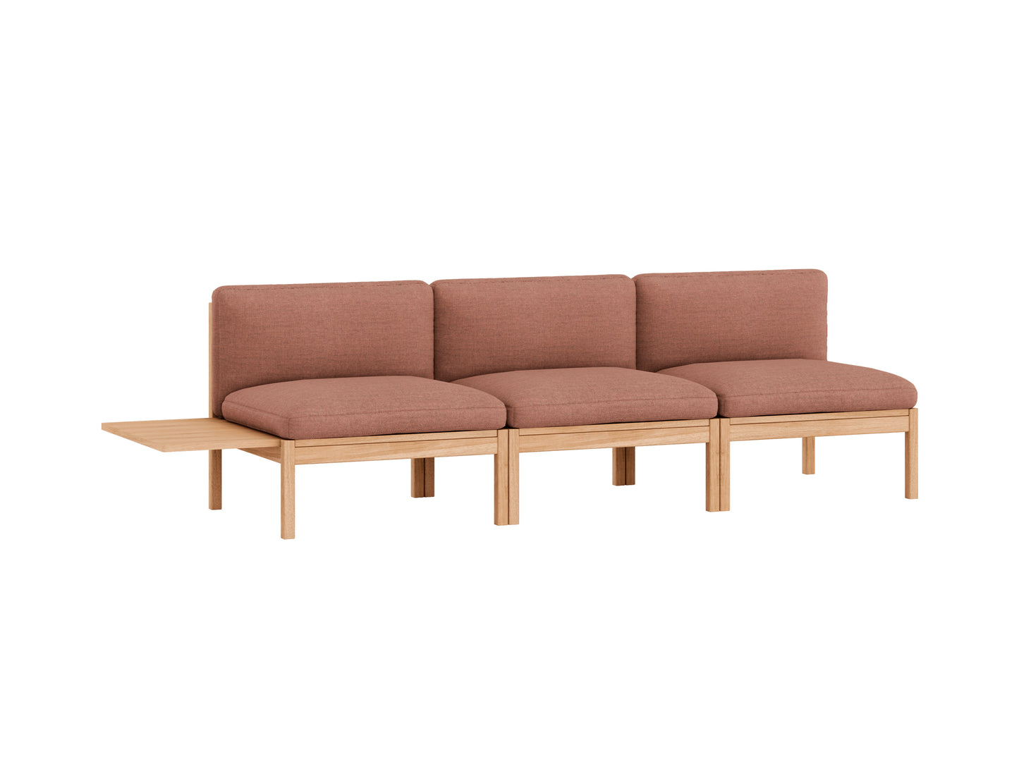 3-Seater Sofa Without Armrest and 1 Side Table by Moebe - Re-wool 648