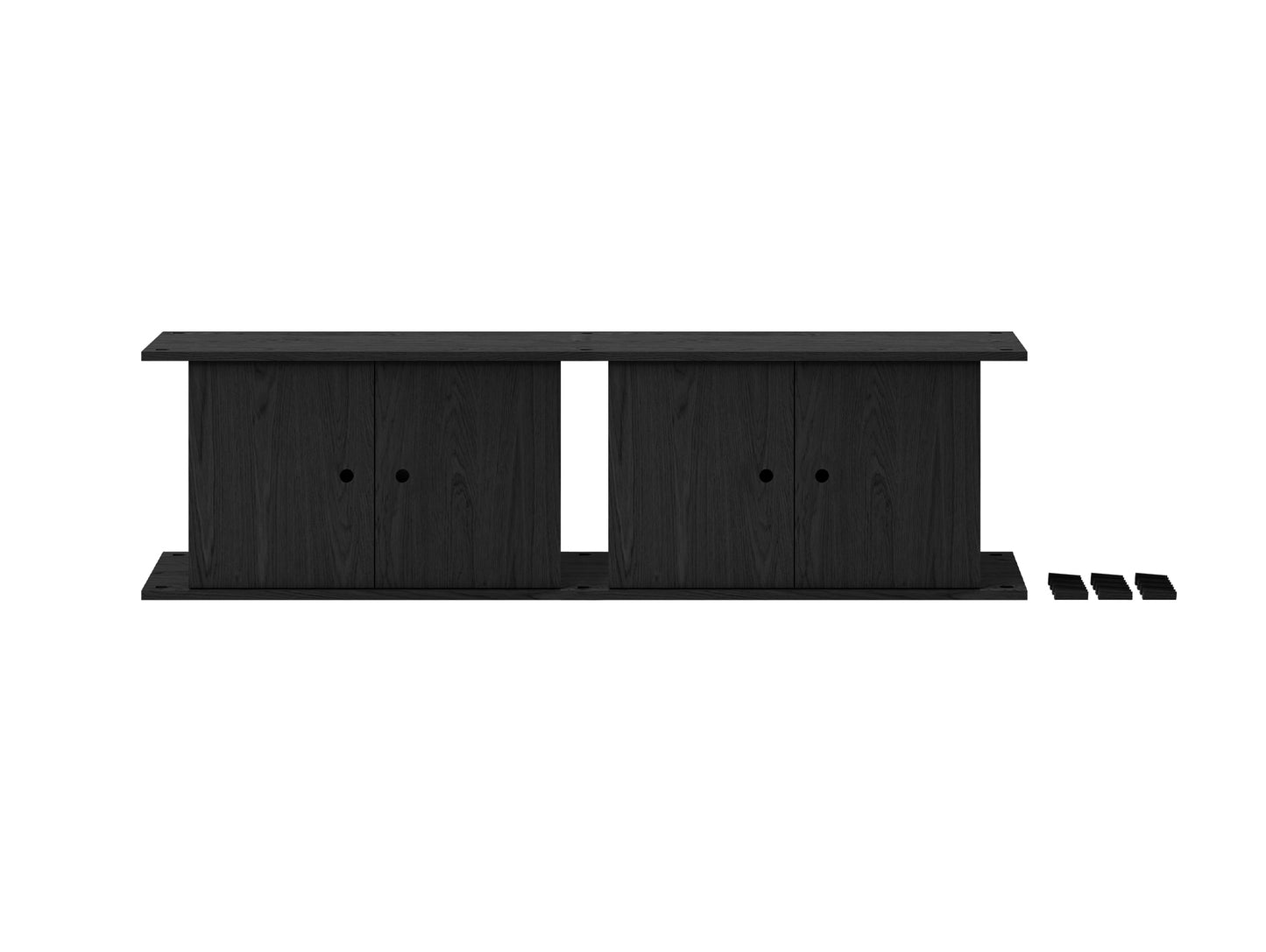 Moebe Shelving System - Double Cabinet - Black Oak