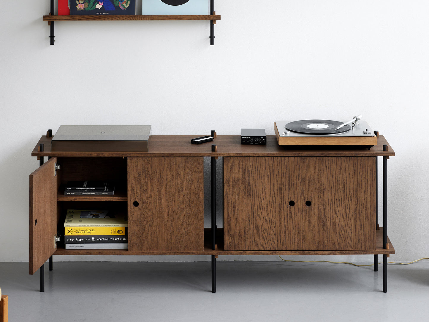 Moebe Shelving System - Double Cabinet - Smoked Oak