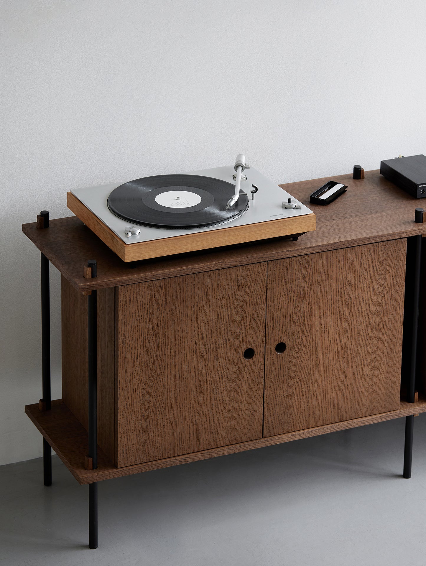 Moebe Shelving System - Double Cabinet - Smoked Oak