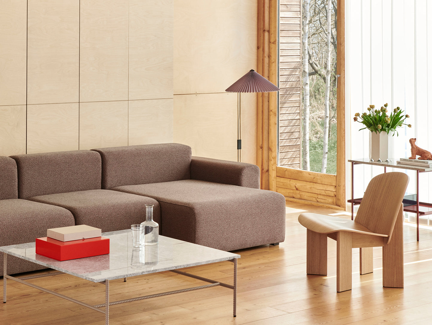 Chisel Lounge Chair by HAY - Lacquered Oak