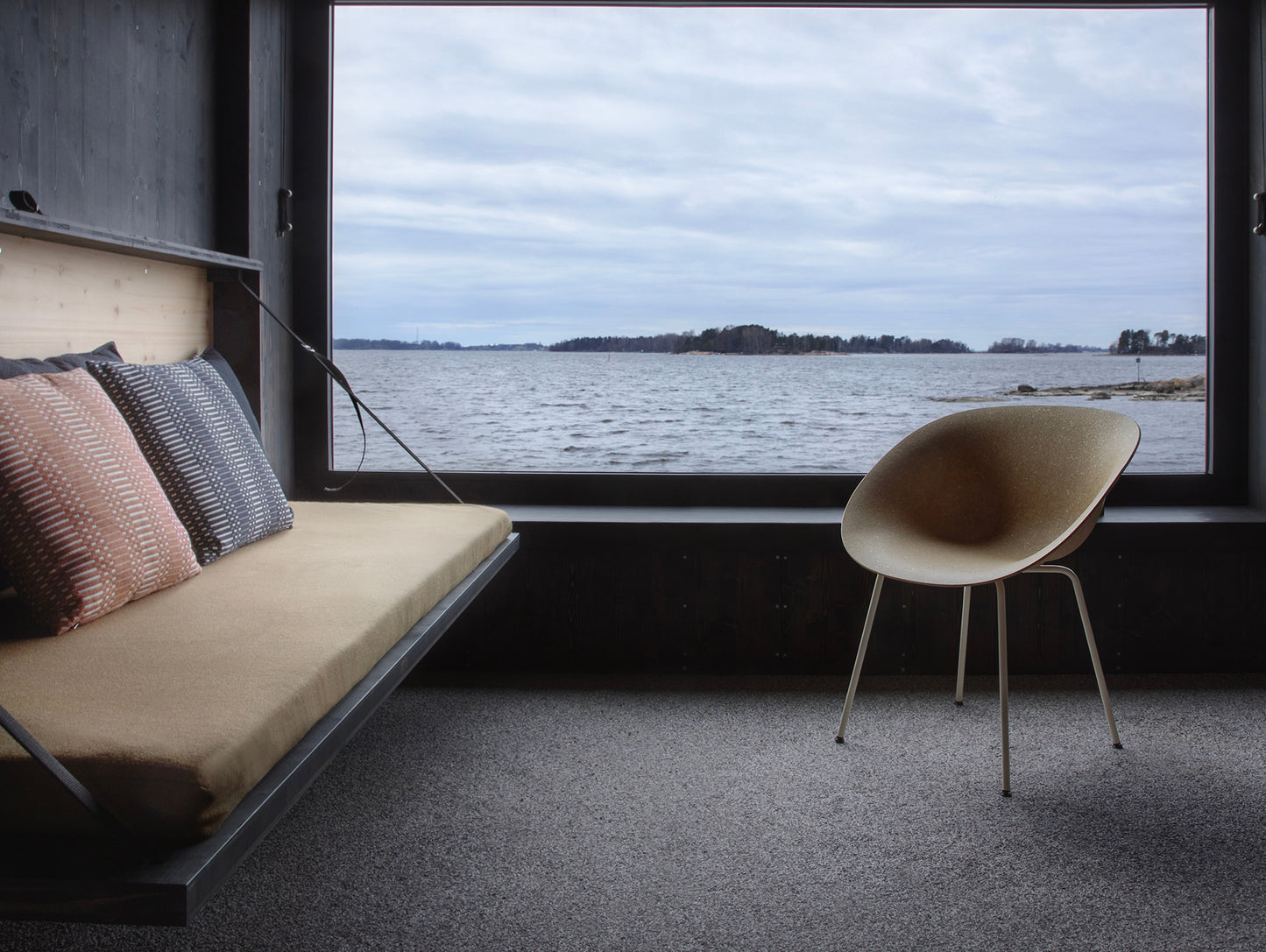 Mat Armchair - Steel by Normann Copenhagen - Cream Base / Hemp