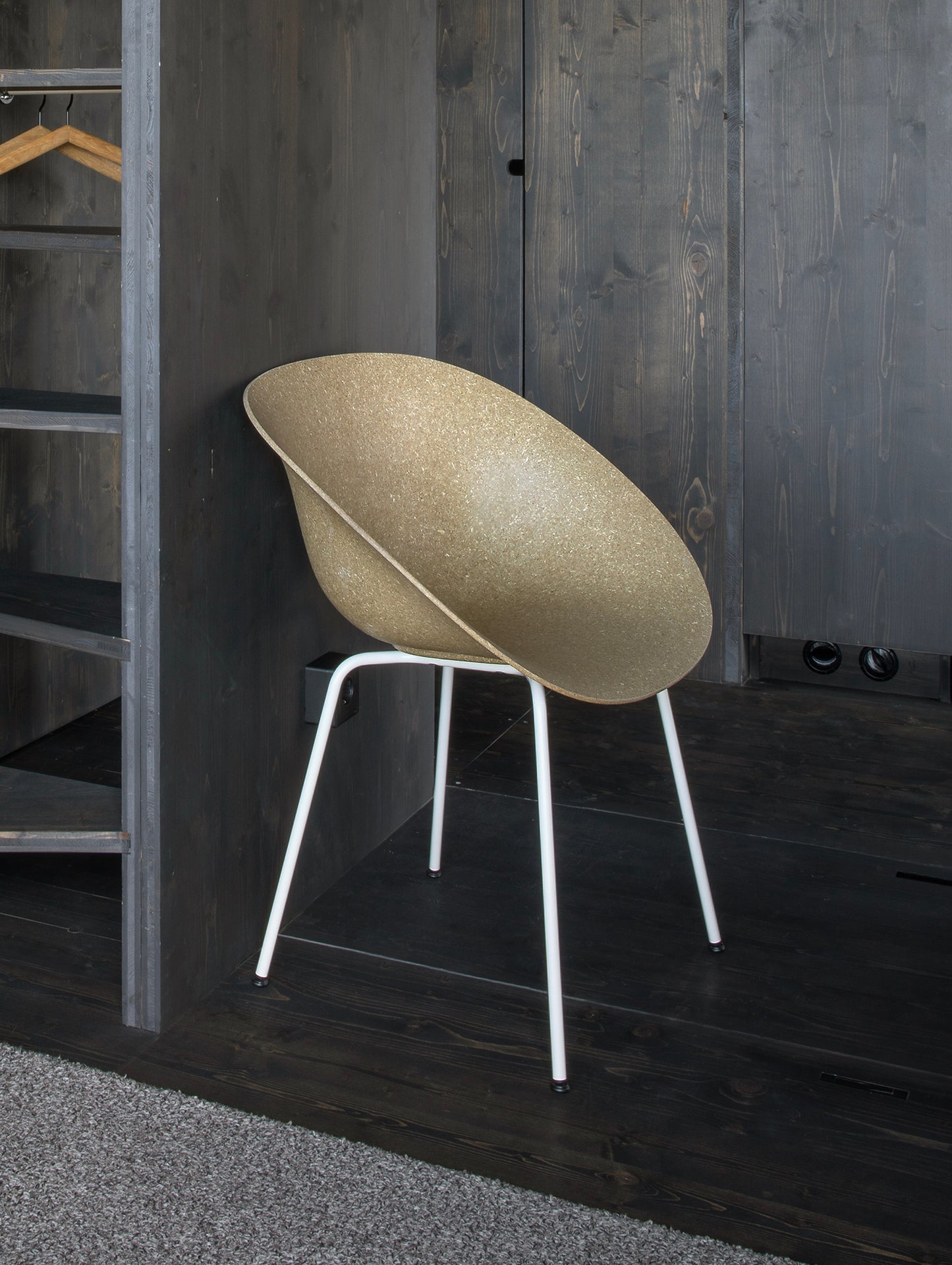 Mat Armchair - Steel by Normann Copenhagen - Cream Base / Hemp