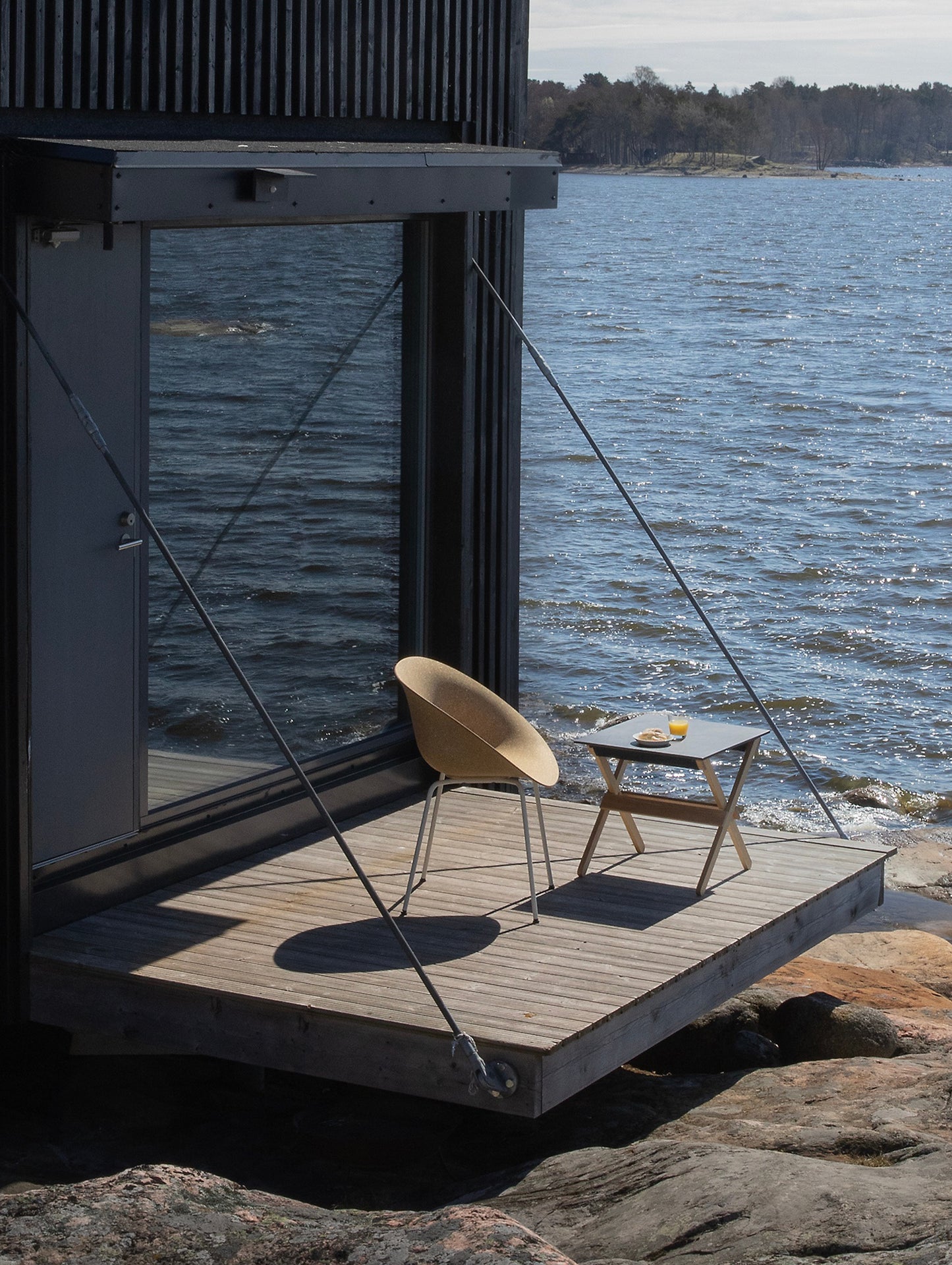 Mat Armchair - Steel by Normann Copenhagen - Cream Base / Hemp