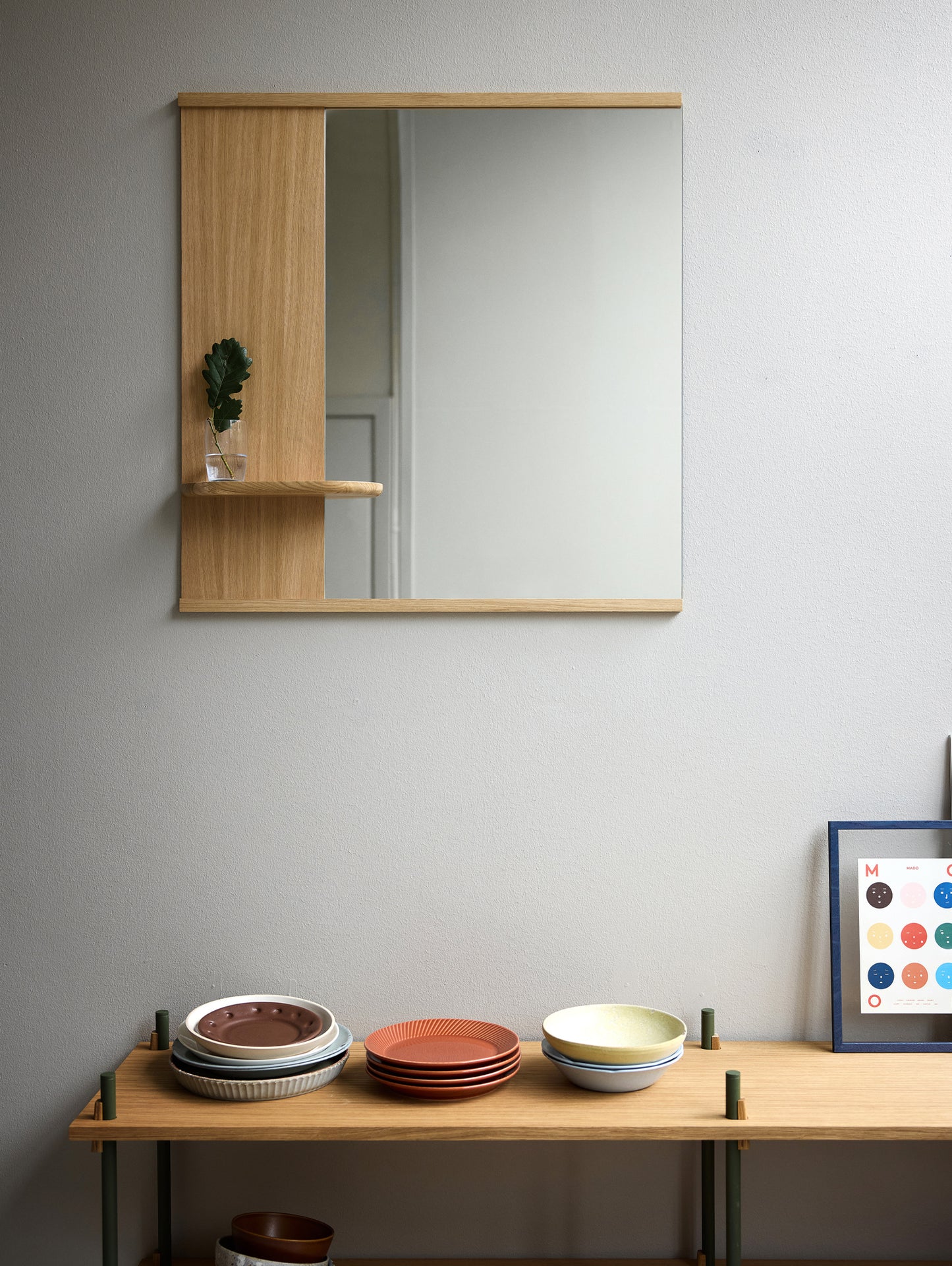 Mirror with a Shelf by Moebe