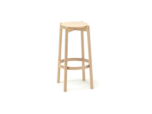 Castor Barstool by Karimoku New Standard - High / Lacquered Oak