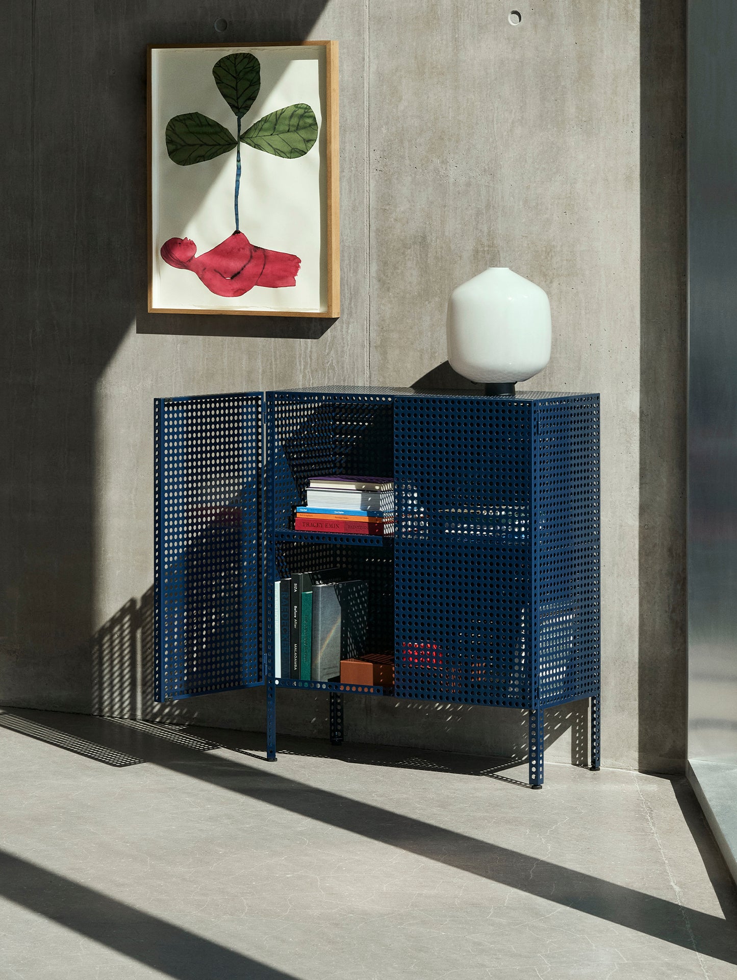 Perforated Cabinet Floor by HAY - Medium / Steel Blue