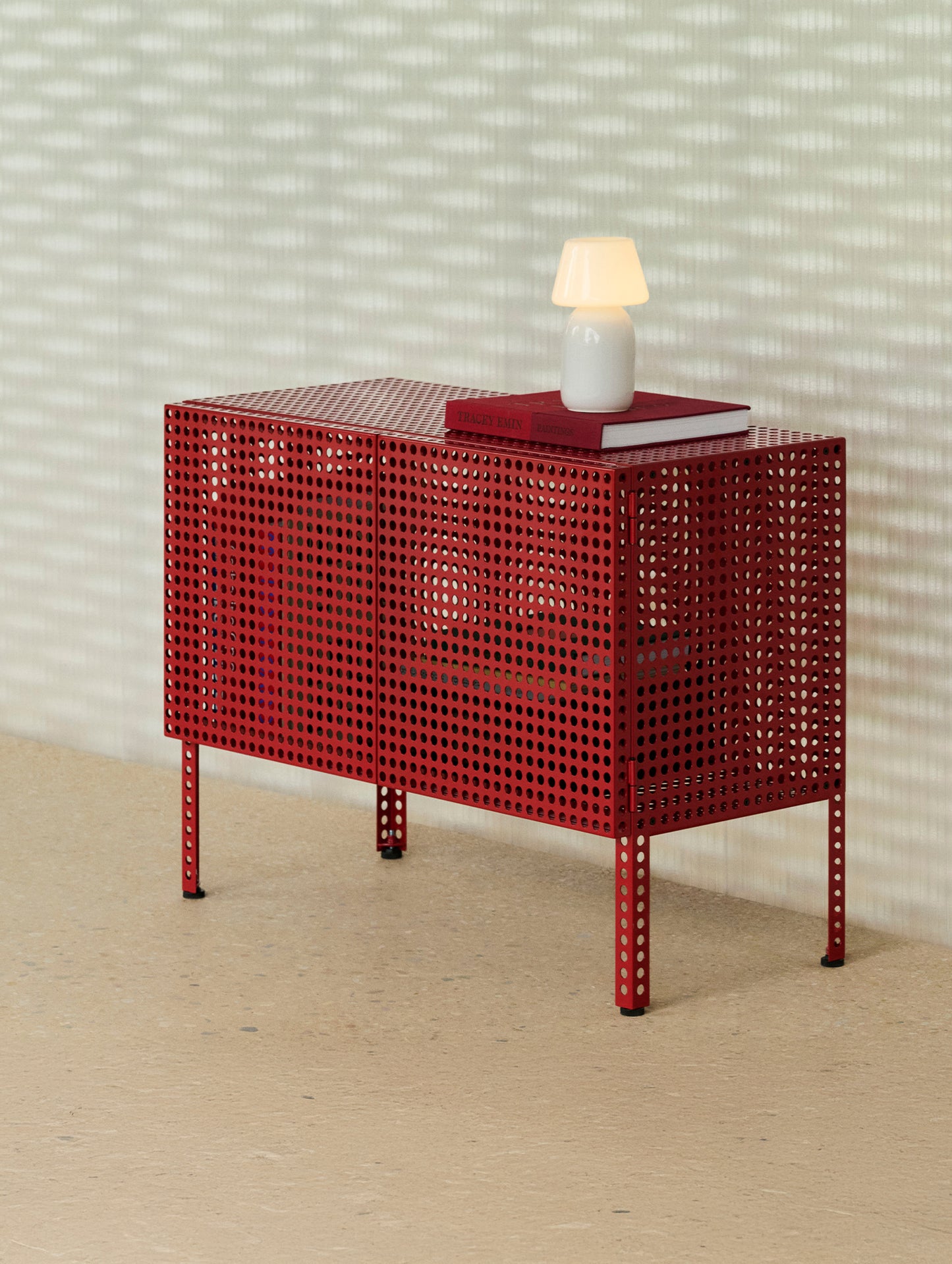 Perforated Cabinet Floor by HAY - Small / Wine Red
