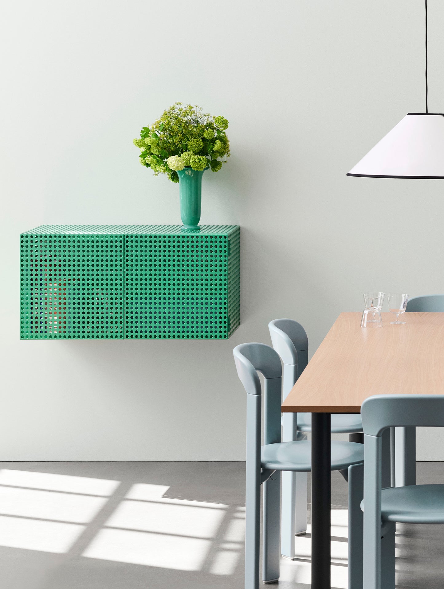 Perforated Cabinet Wall by HAY - Soft Jade