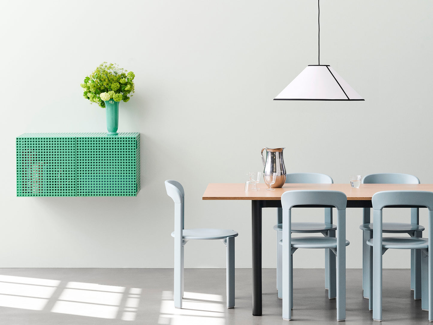 Perforated Cabinet Wall by HAY - Soft Jade