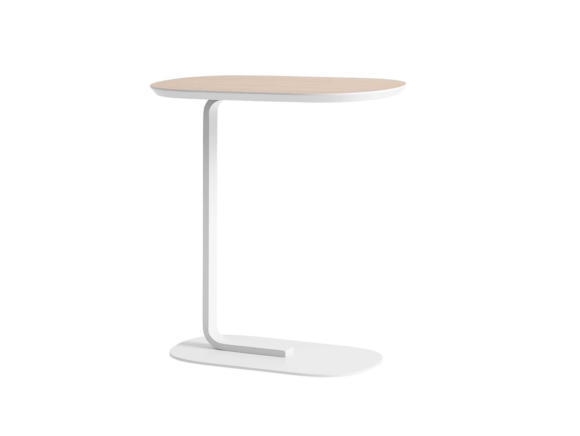 Relate Side Table by Muuto - H 60.5 cm / Oak Laminate / Off White