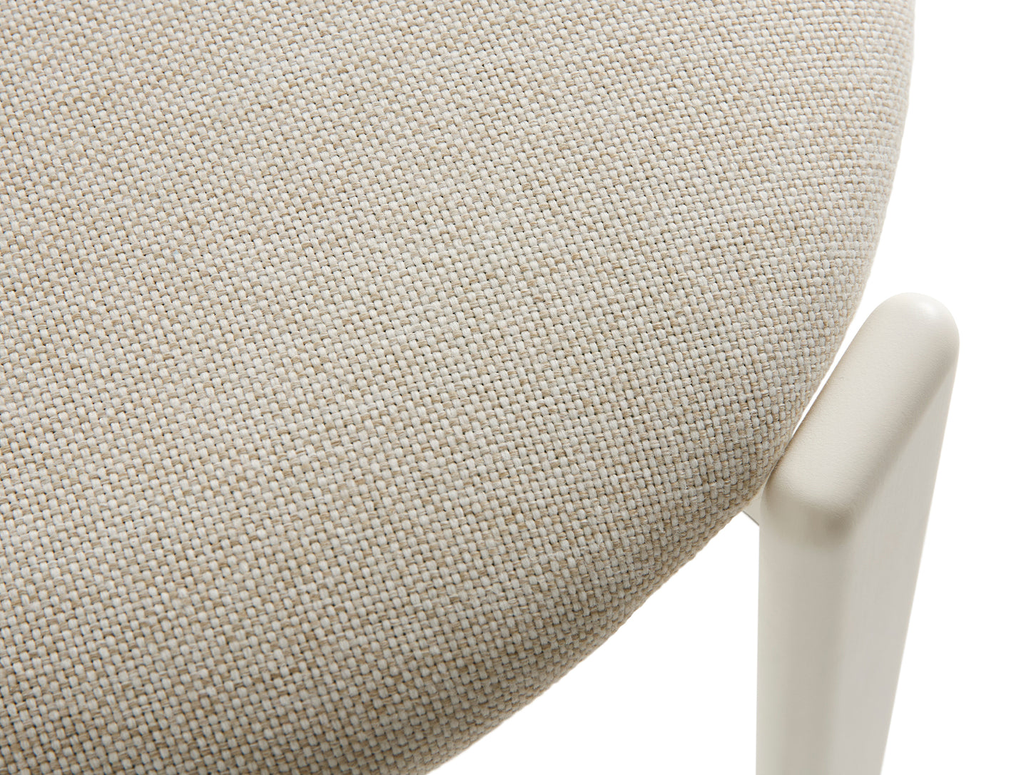Rey Chair Upholstered by HAY - Cream White Lacquered Beech / Mode 011