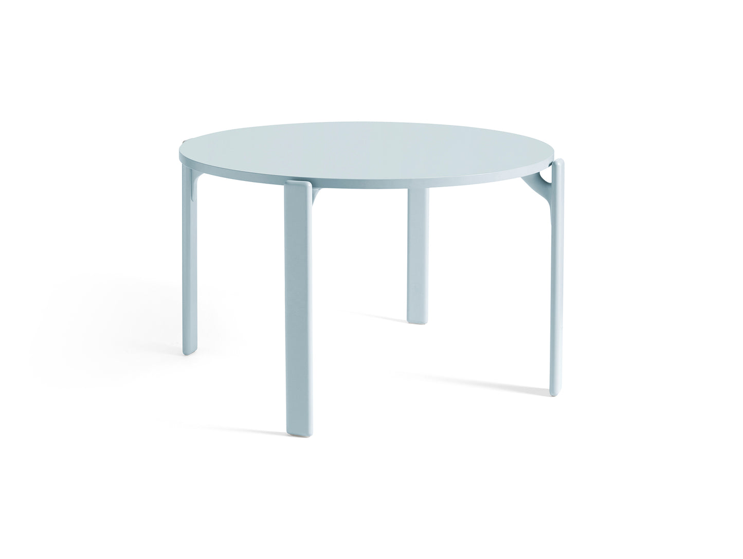 Rey Dining Table by HAY - Gull Laminate Tabletop / Slate Blue Beech Frame