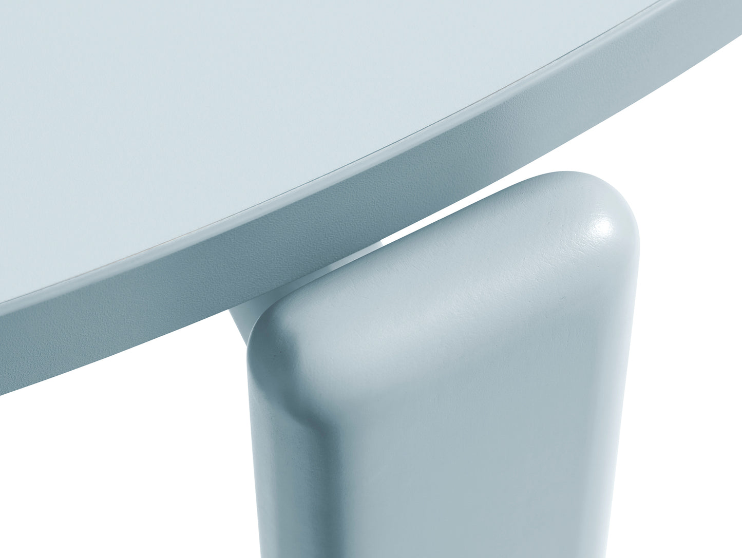 Rey Dining Table by HAY - Gull Laminate Tabletop / Slate Blue Beech Frame