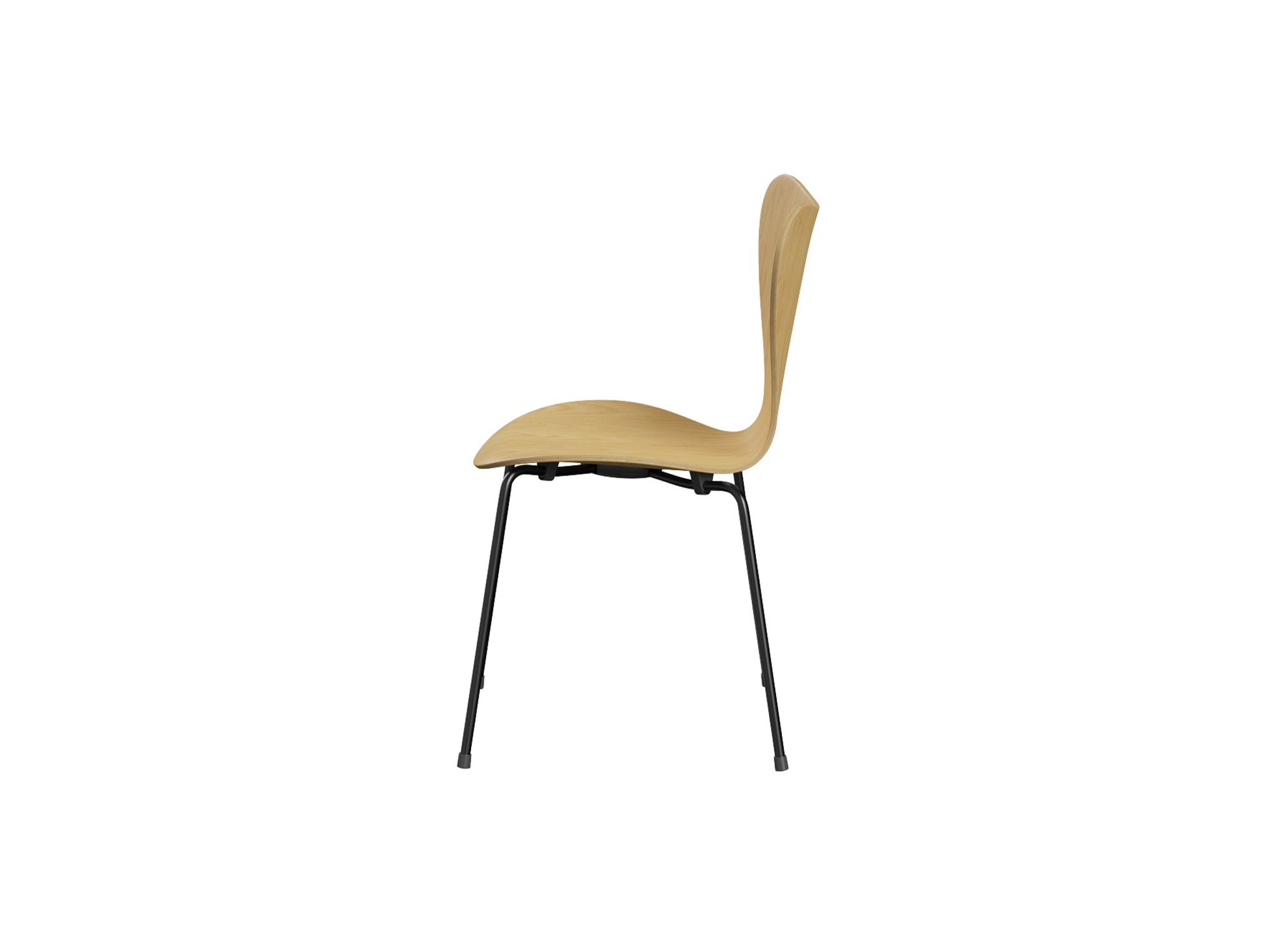 Series 7 Dining Chair (Clear Lacquered Wood) by Fritz Hanse - Ash / Black Steel