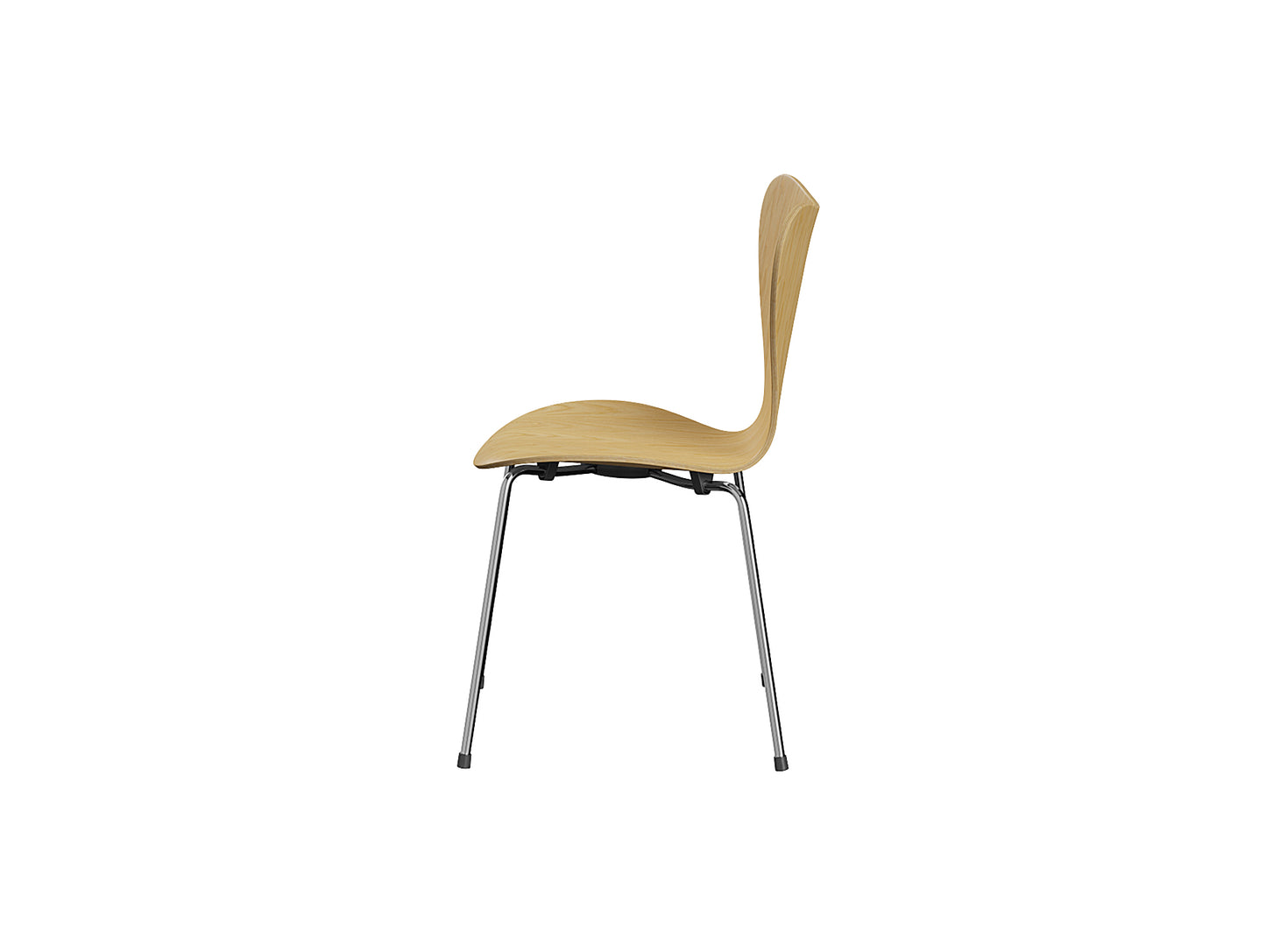 Series 7 Dining Chair (Clear Lacquered Wood) by Fritz Hanse - Ash / Chromed Steel