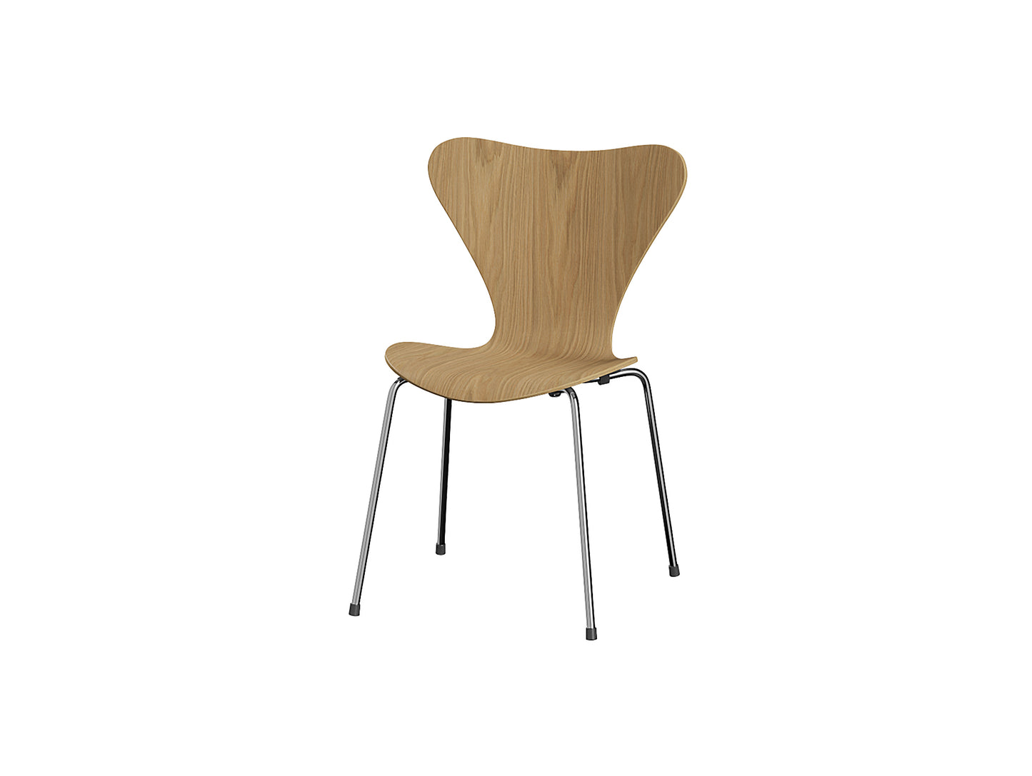 Series 7 Dining Chair (Clear Lacquered Wood) by Fritz Hanse - Oak / Chromed Steel