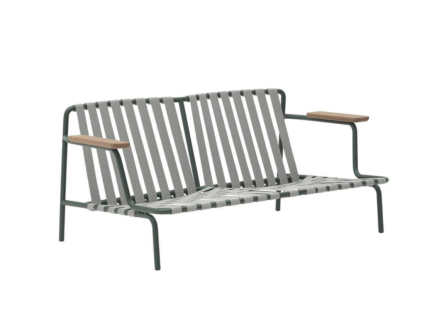 Settle 2-Seater Sofa by Muuto - Dark Green Frame