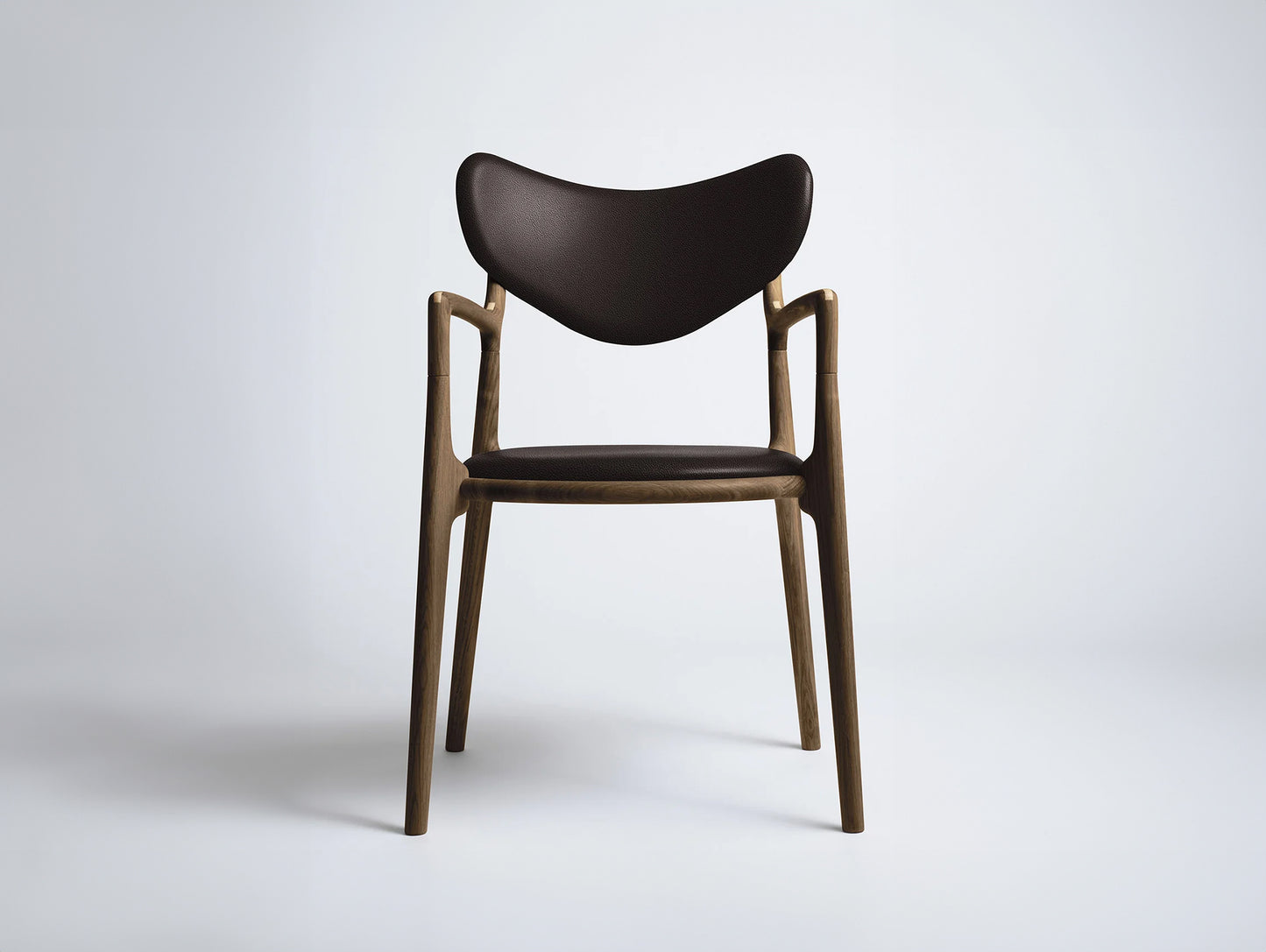Salon Chair by Ro Collection - Smoked Oak / Standard Dark Brown