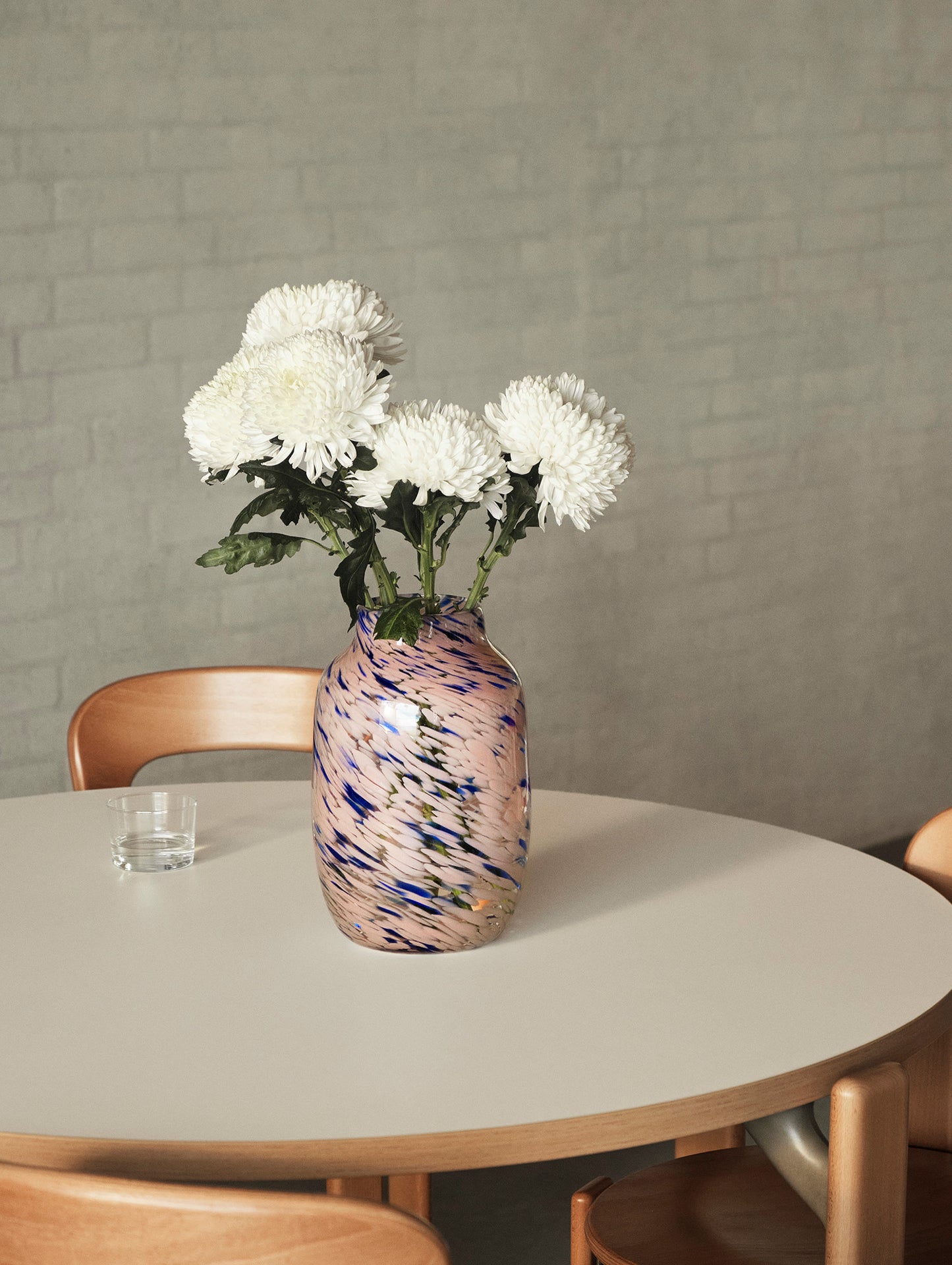 Rey Dining Table by HAY - Ivory White Laminate Tabletop / Golden Beech Frame