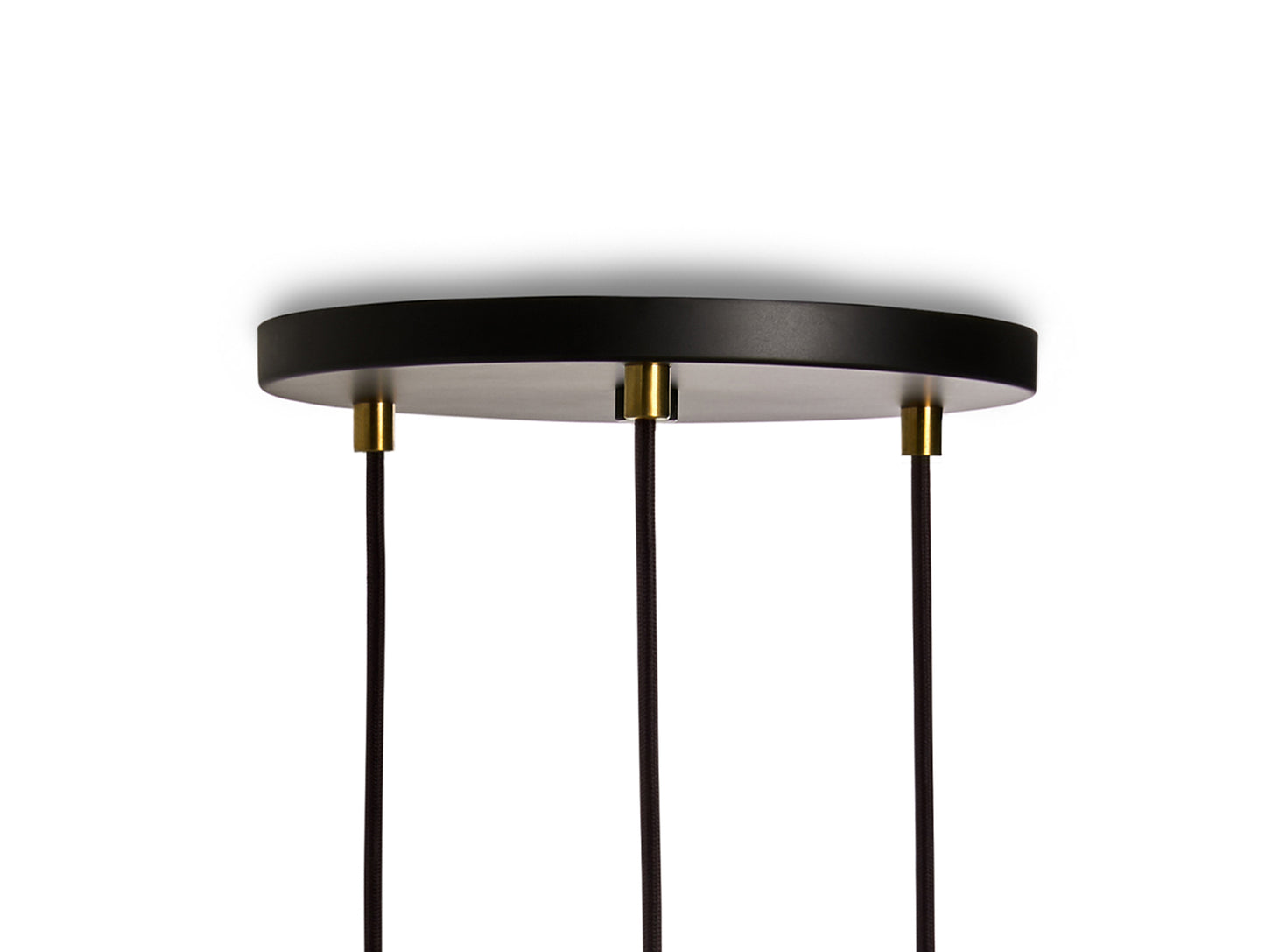 Triple Pendant with Sphere IV by Tala / Black Canopy / Brass Grip