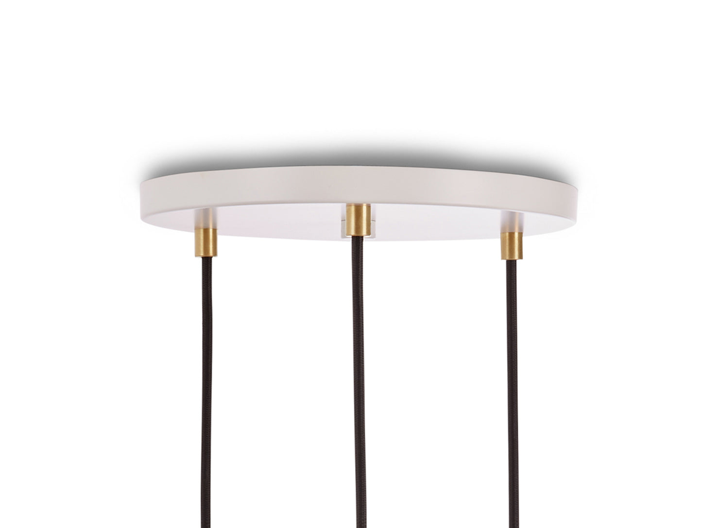Triple Pendant with Sphere IV by Tala / White Canopy / Brass Grip