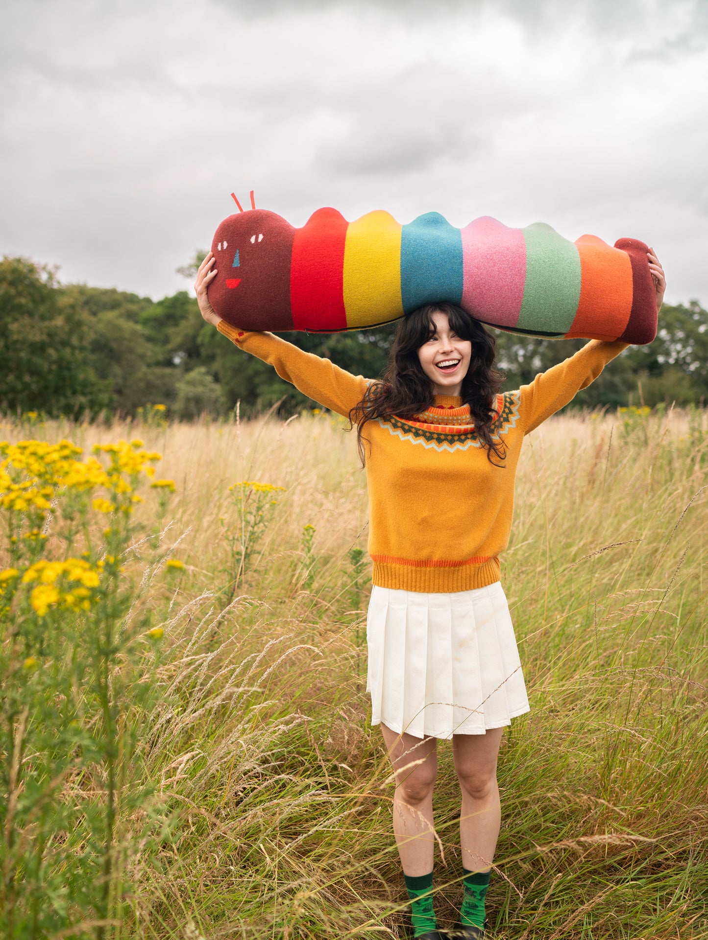 Caterpillar Bolster Cushion by Donna Wilson